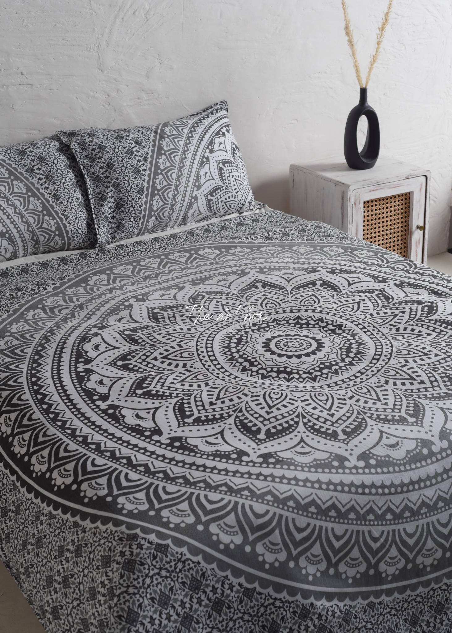 Black Mandala Duvet Covers with Pillow Covers