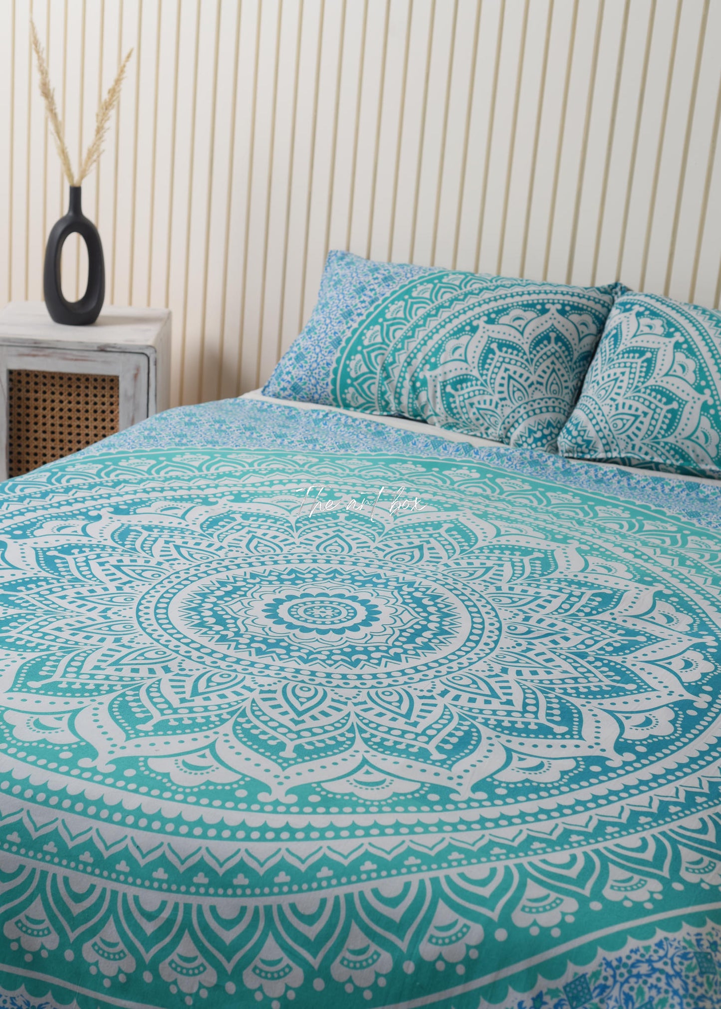 Green Mandala Duvet Covers with Pillow Covers