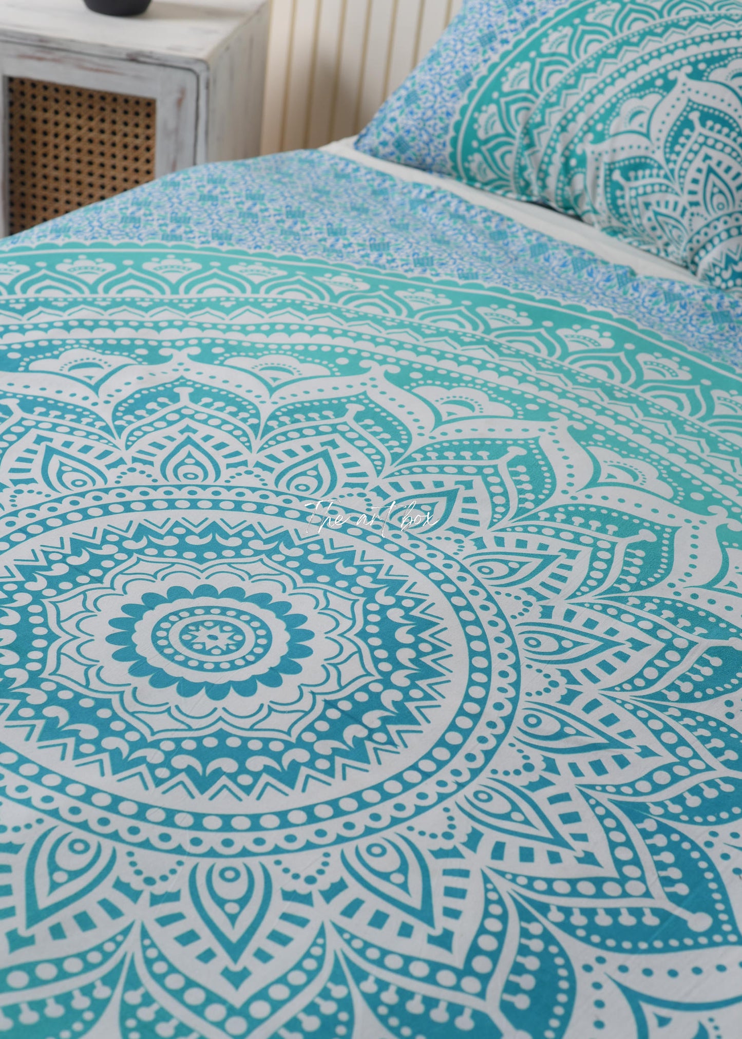 Green Mandala Duvet Covers with Pillow Covers