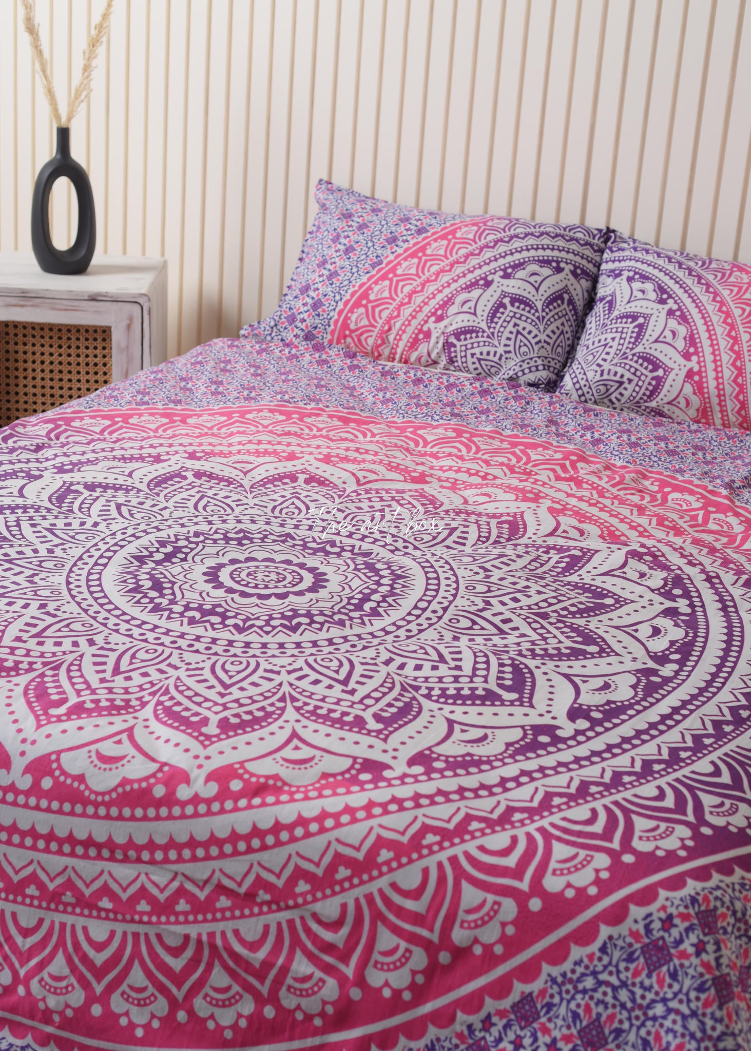 Pink Mandala Duvet Covers with Pillow Covers