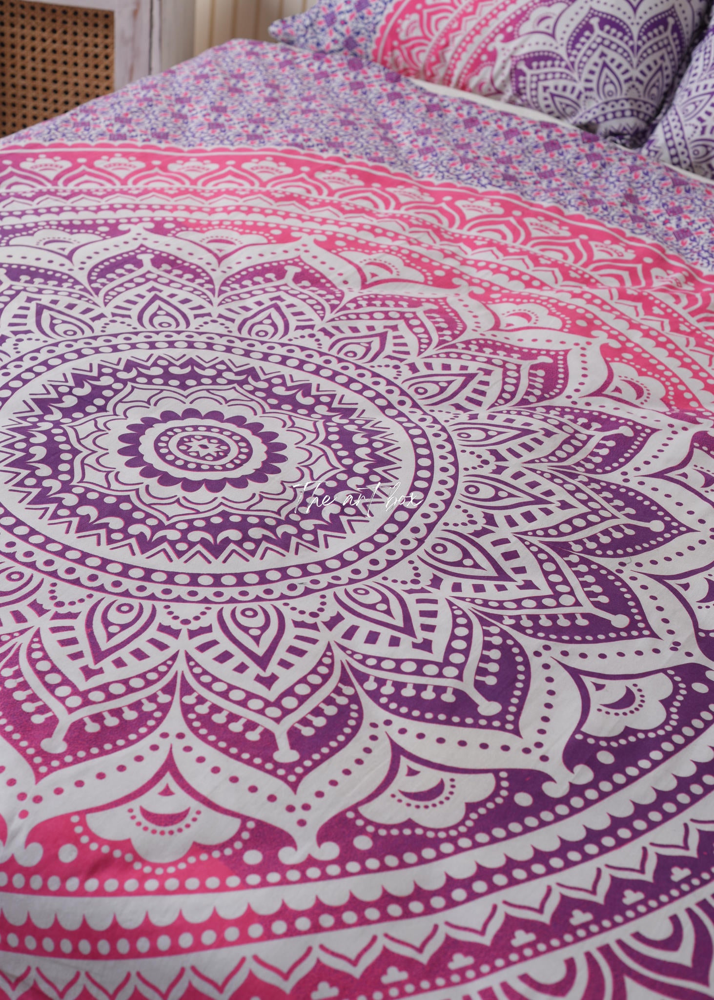 Pink Mandala Duvet Covers with Pillow Covers