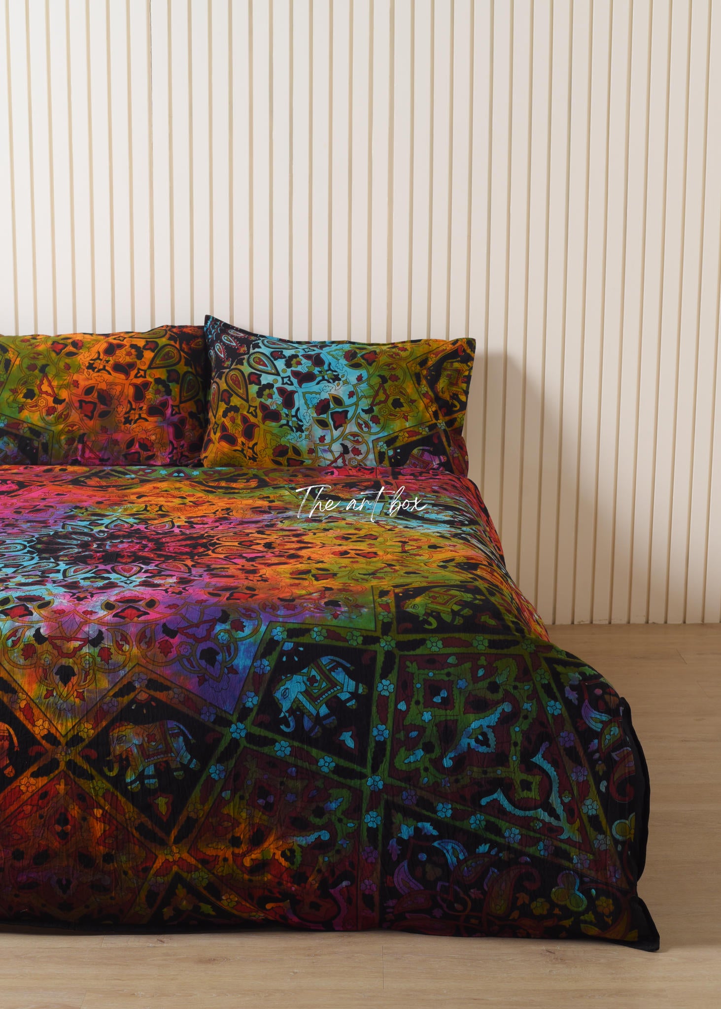 Multicolor Elephant Mandala Duvet Covers with Pillow Covers