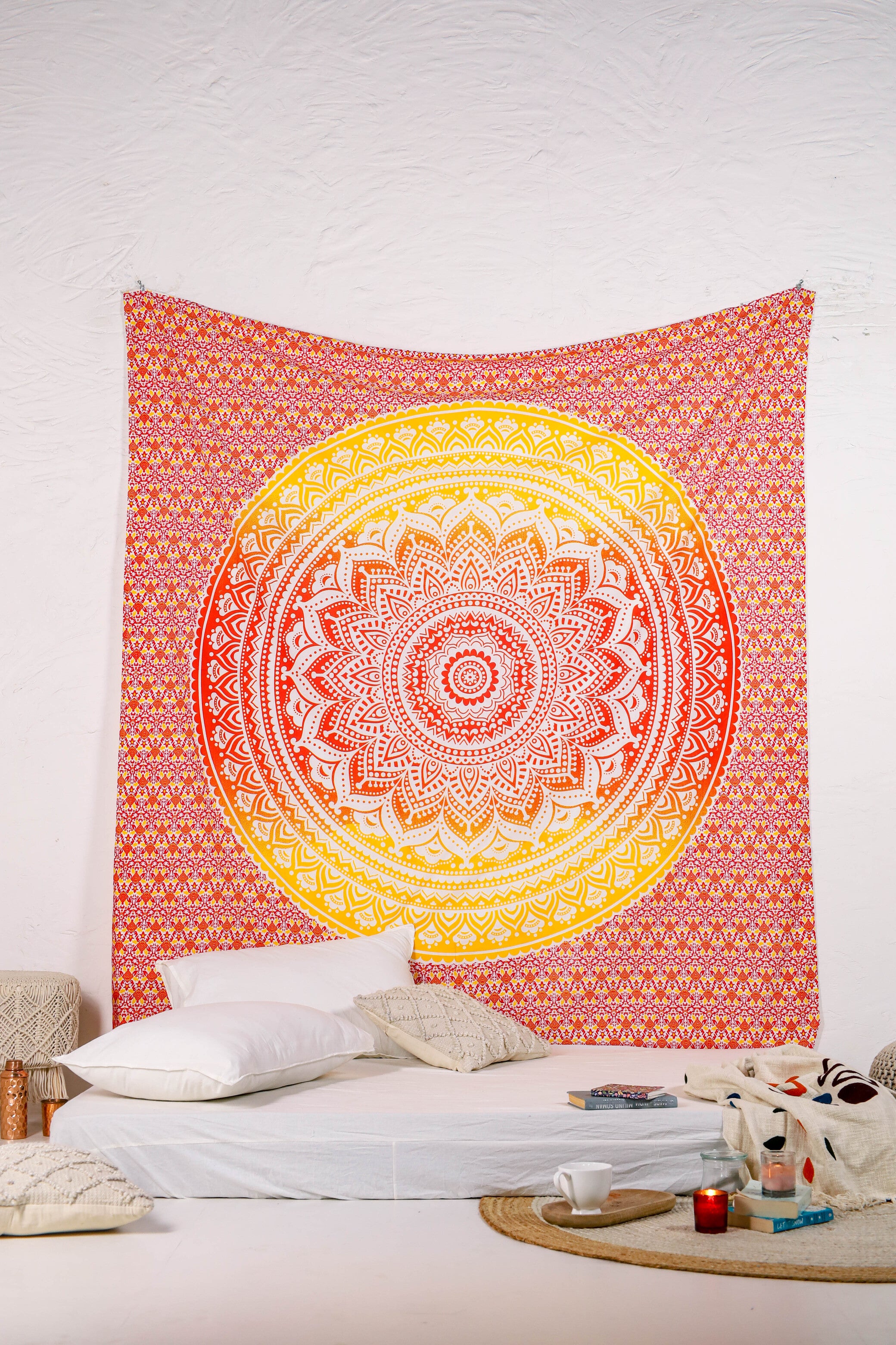 Bright Orange and Yellow Ombre Tapestry