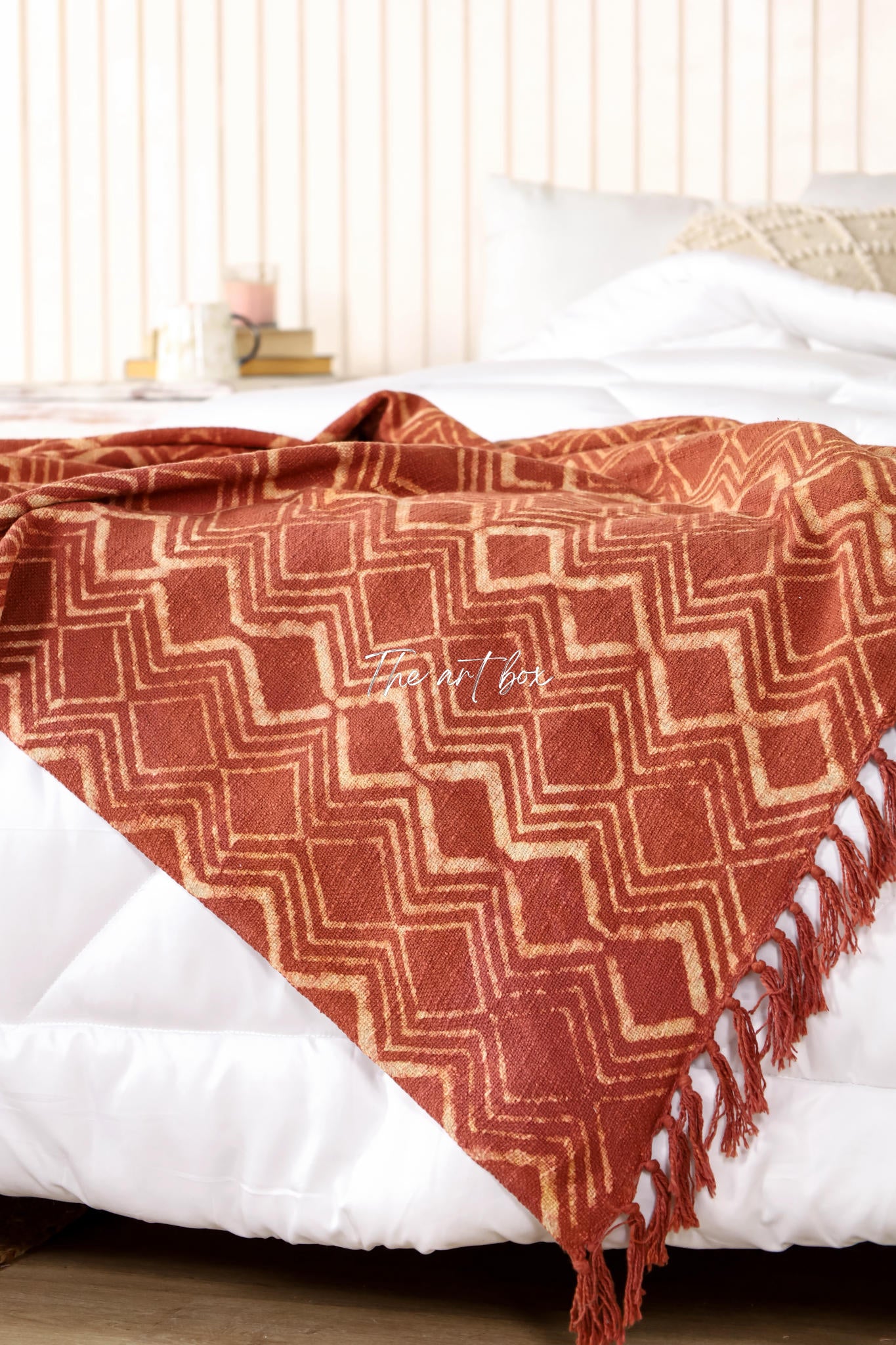 Rust Daabu Print Throw