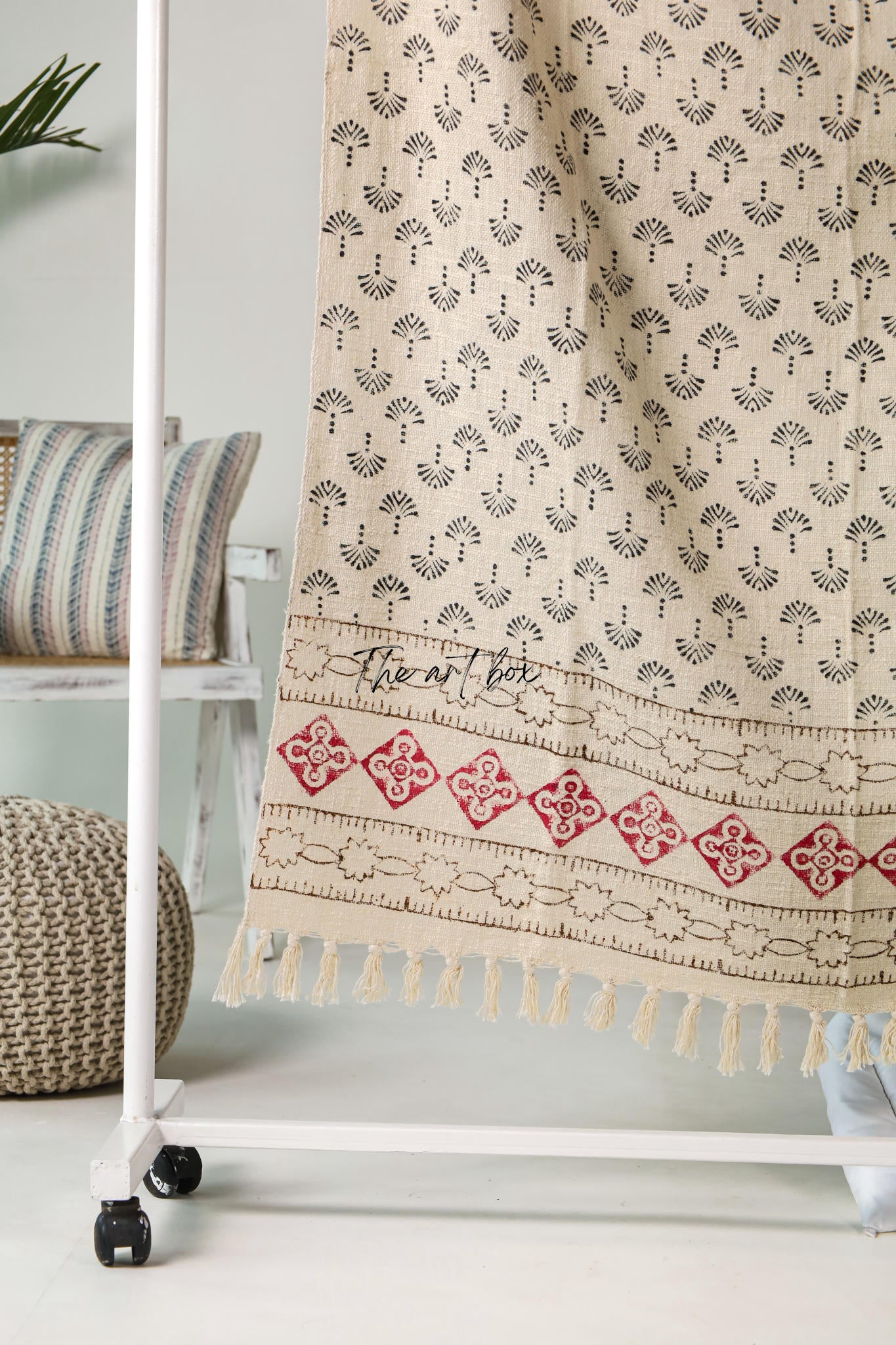 Boho Mud Cloth Pigment Print Throw