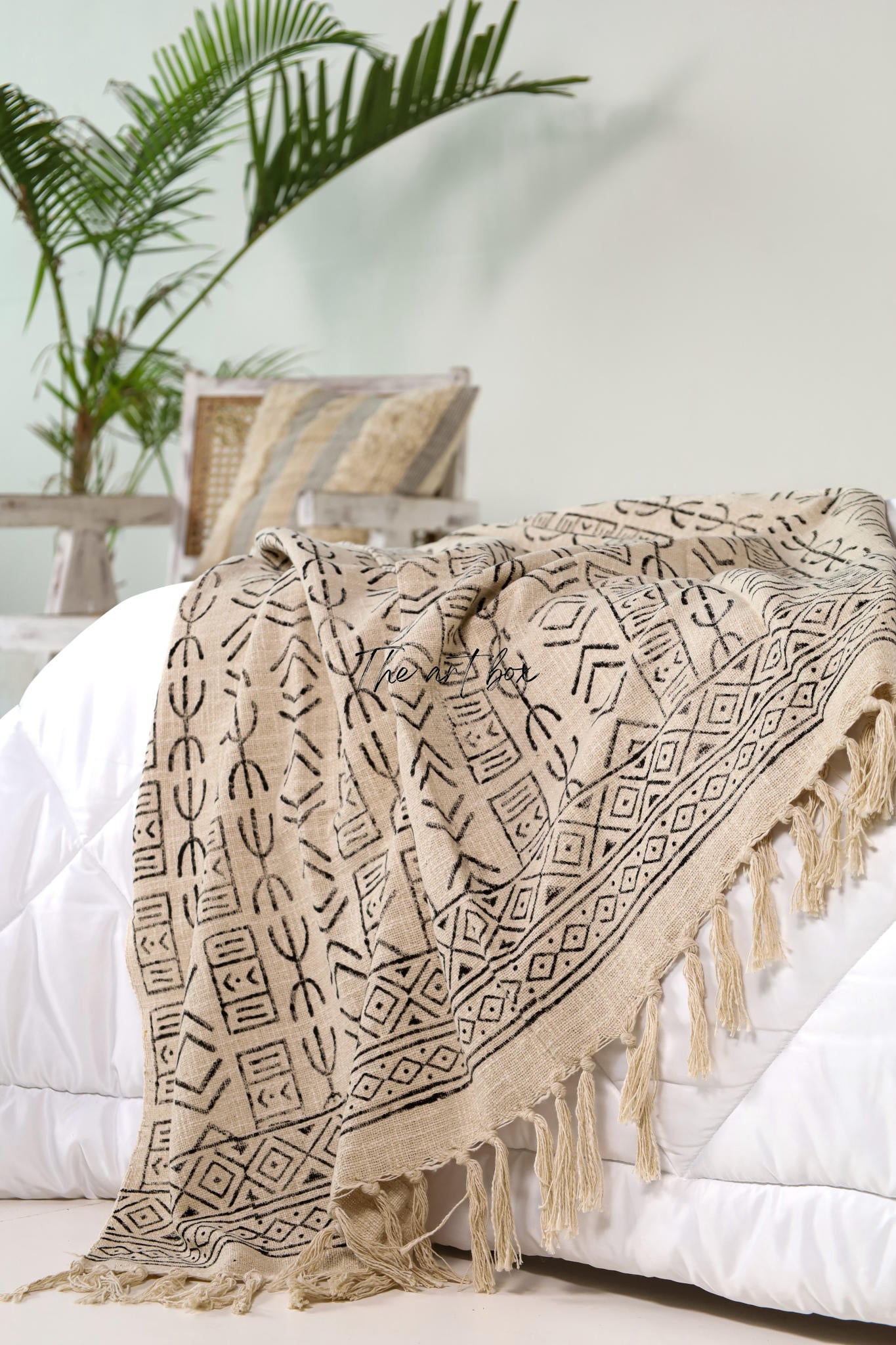 Mud Cloth Luxury Pigment Print Throw