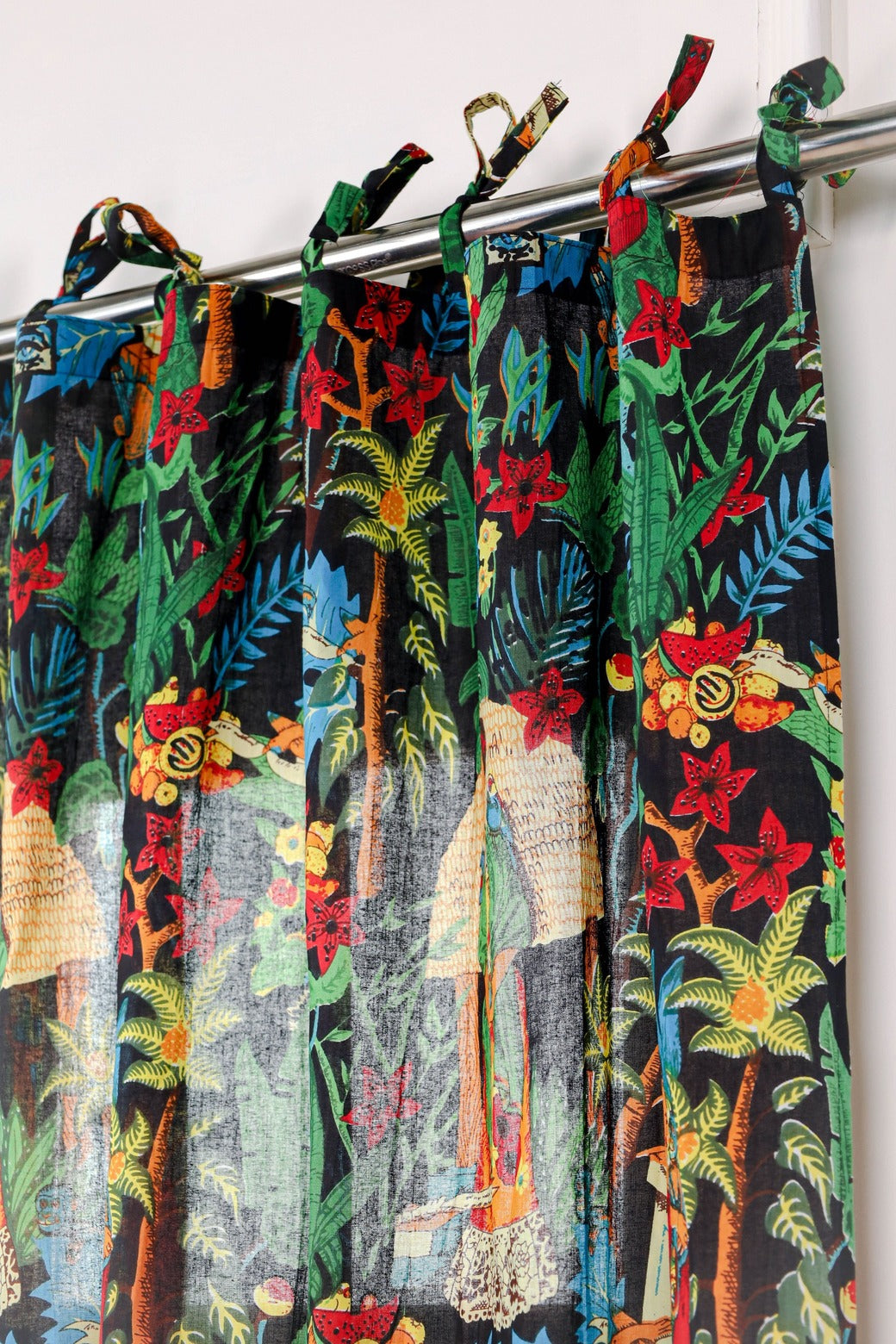 Black Frida Khalo Printed Curtain - 1 Panel Set