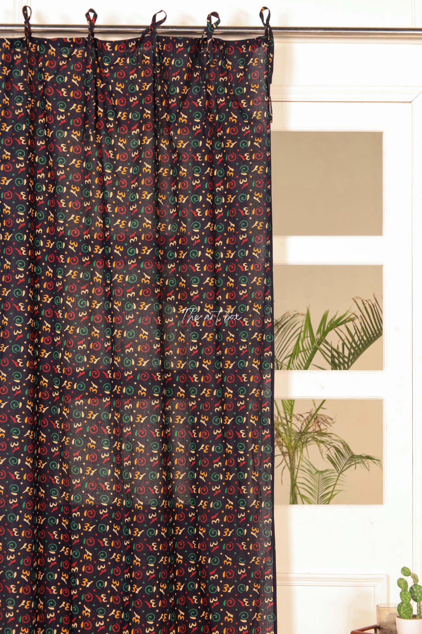 Printed Pure Cotton Mandala Curtains - 2 Panel Set