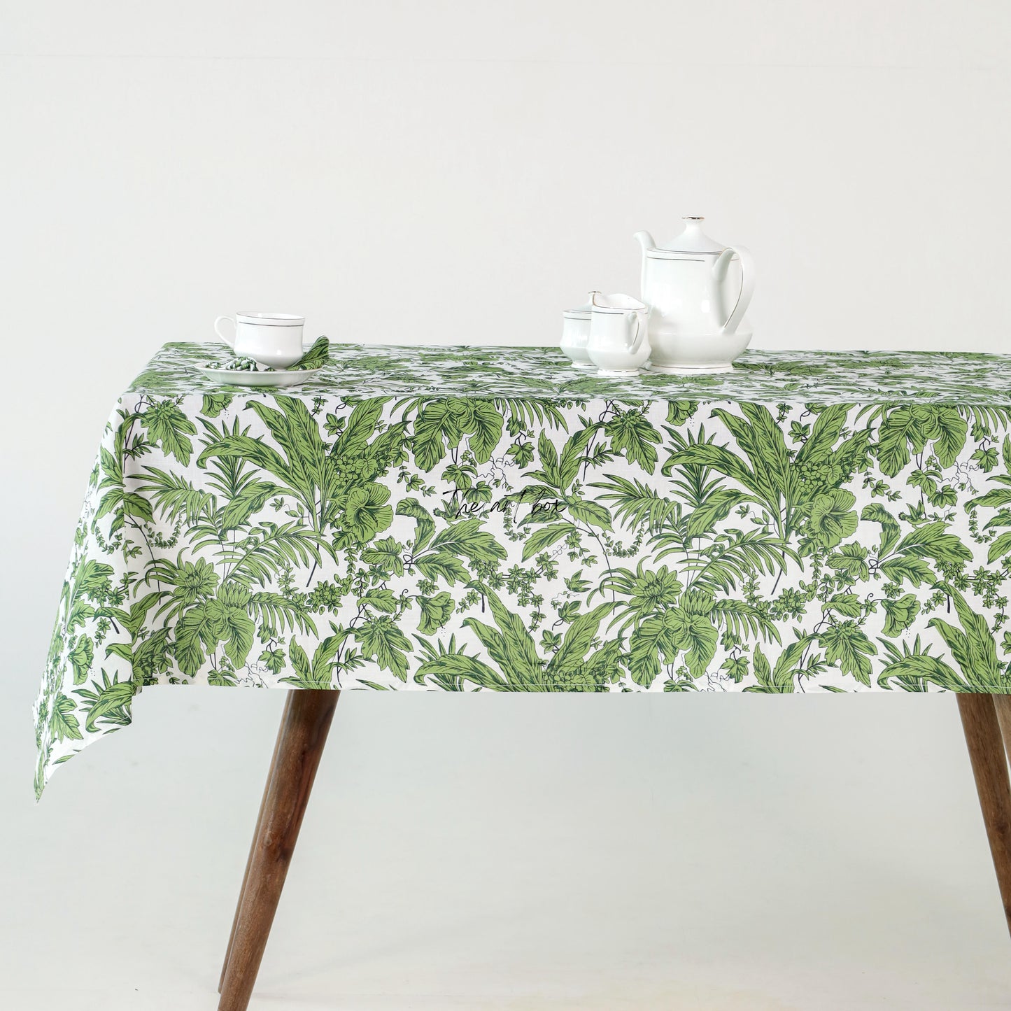 Serenity Blooms Printed Table cover in Soft Floral Cotton