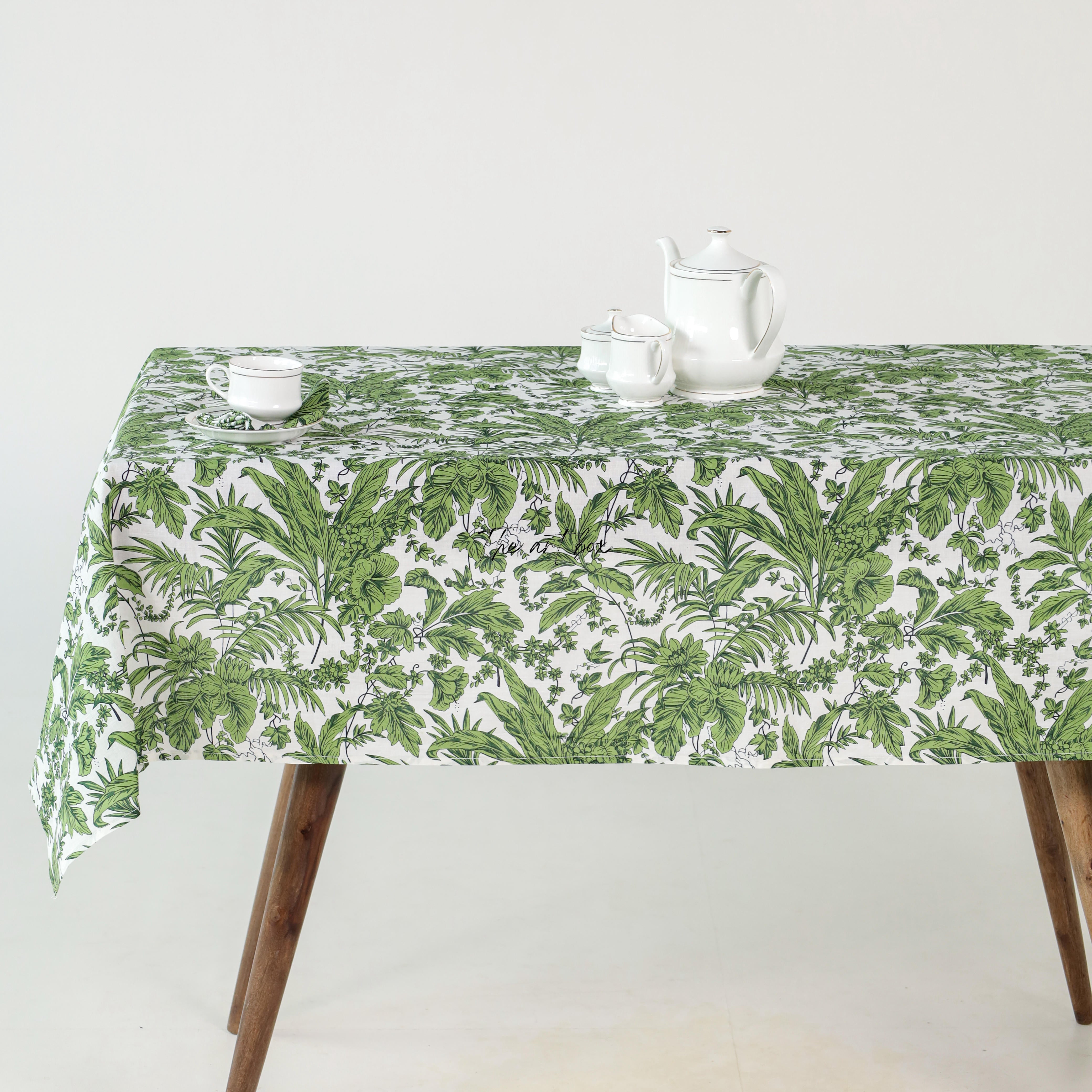 Serenity Blooms Printed Table cover in Soft Floral Cotton