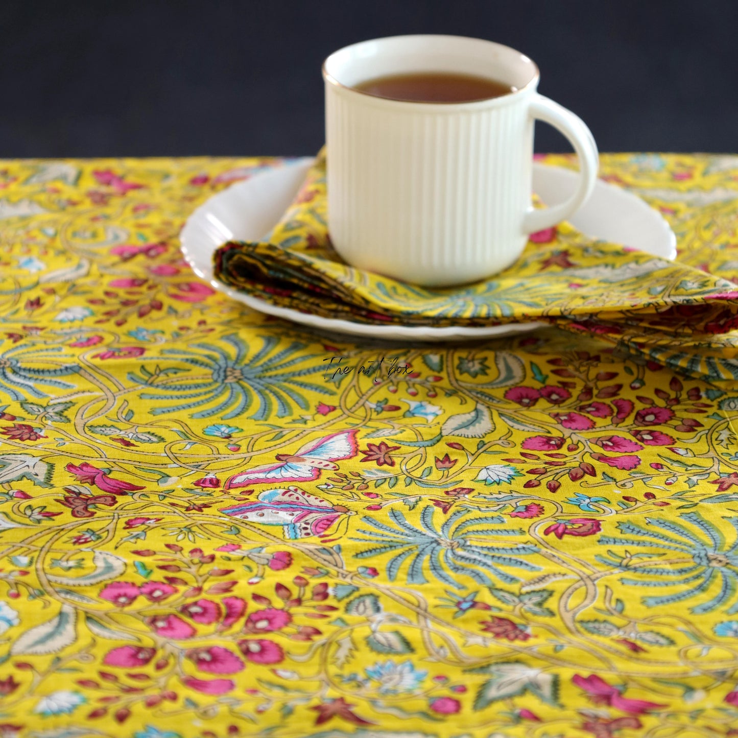 Yellow Printed Table Cloth