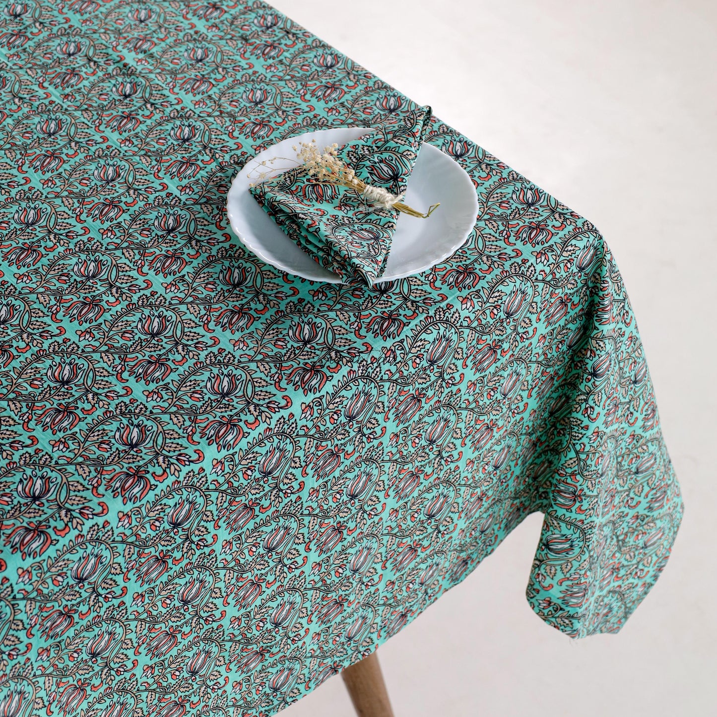 Sea Green Geometric Tablecloth