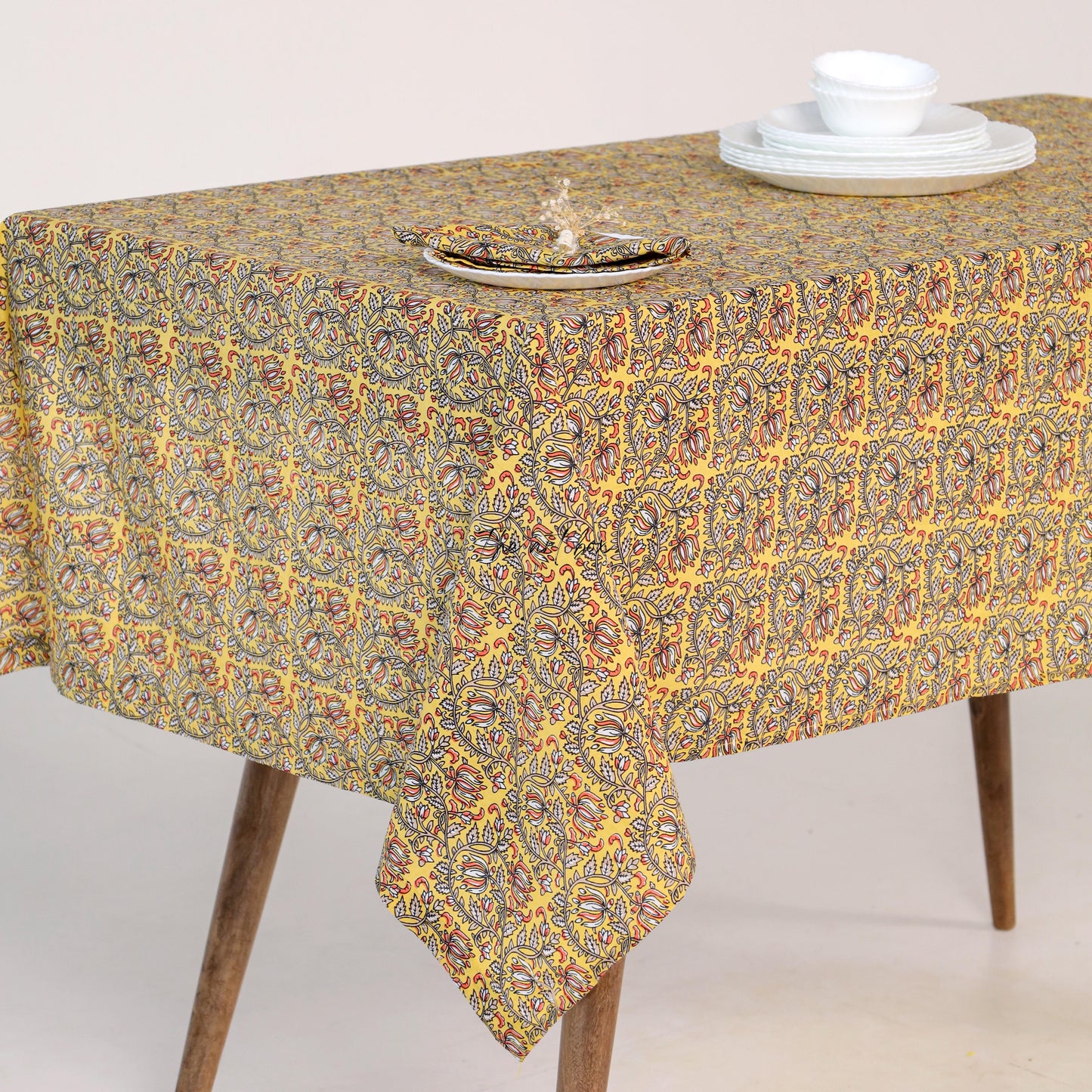 Yellow Geometric Tablecloth