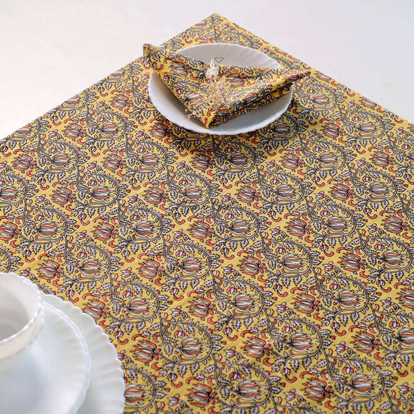 Yellow Geometric Tablecloth