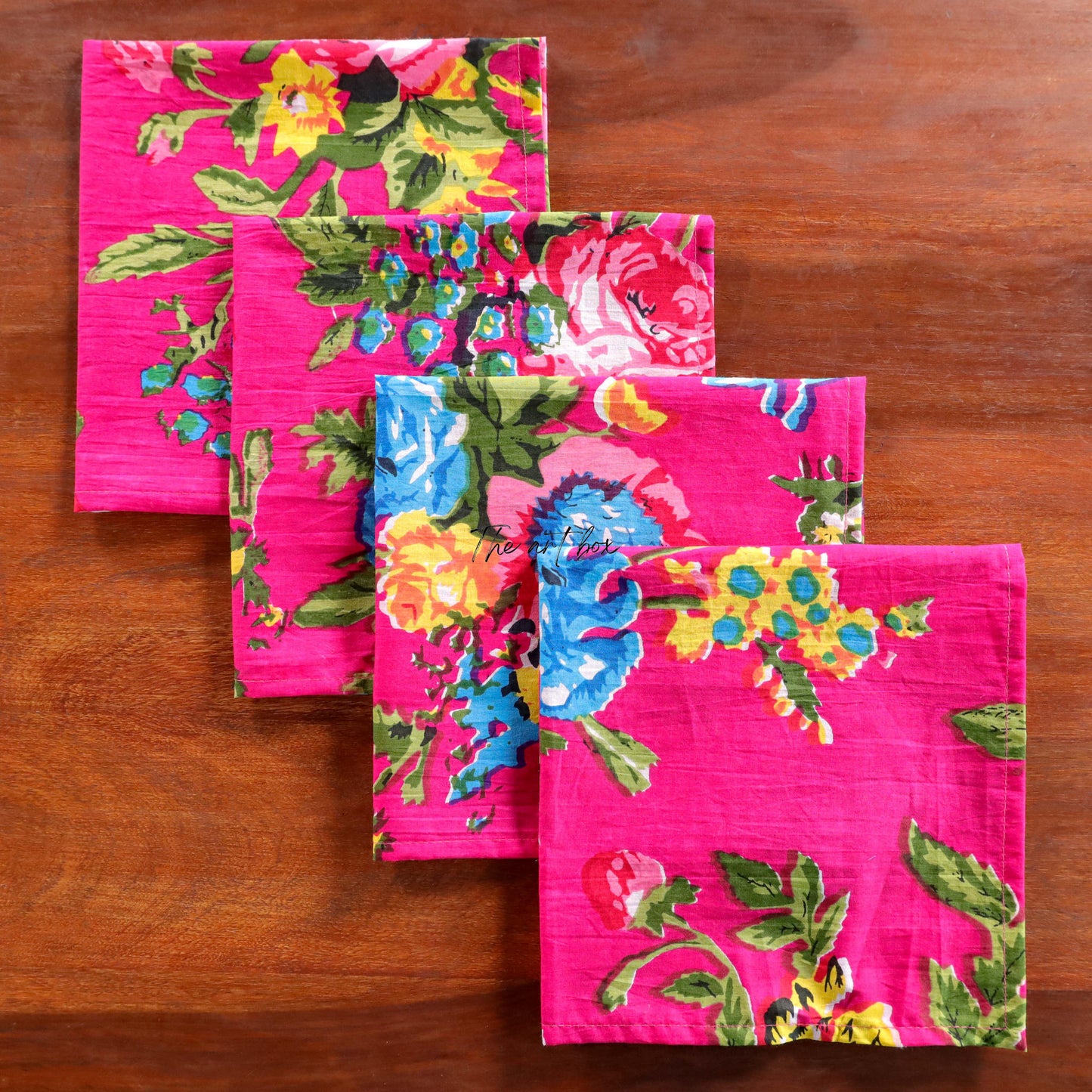 Pink Floral Table Napkins