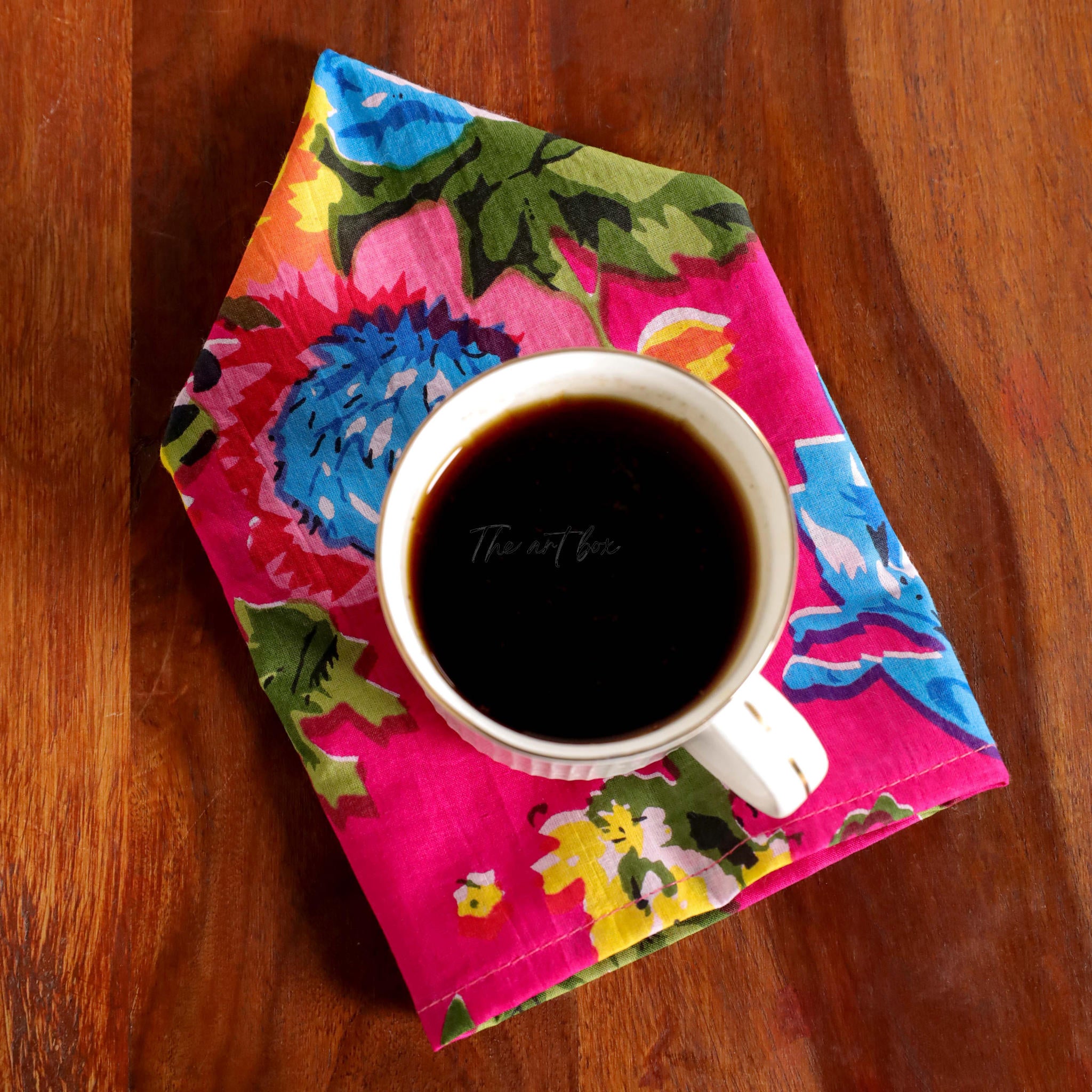 Pink Floral Table Napkins