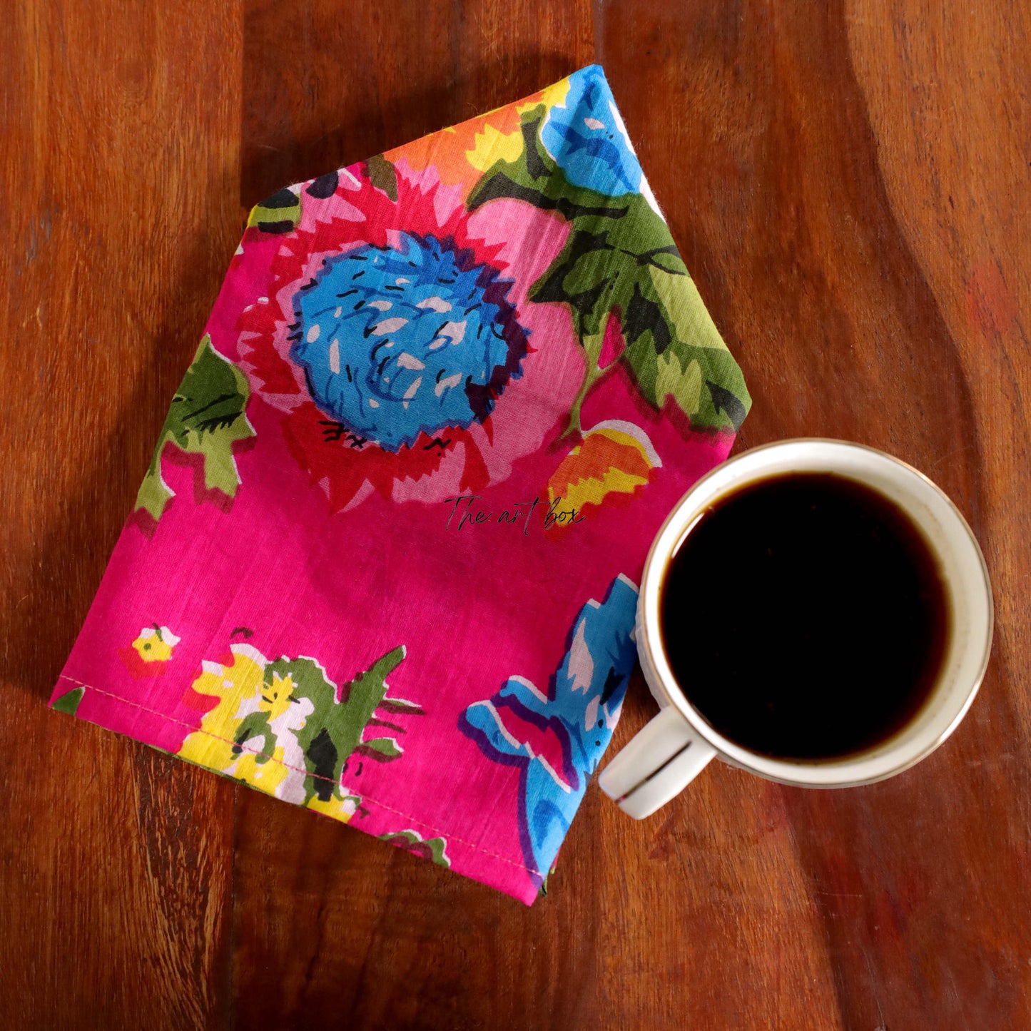 Pink Floral Table Napkins