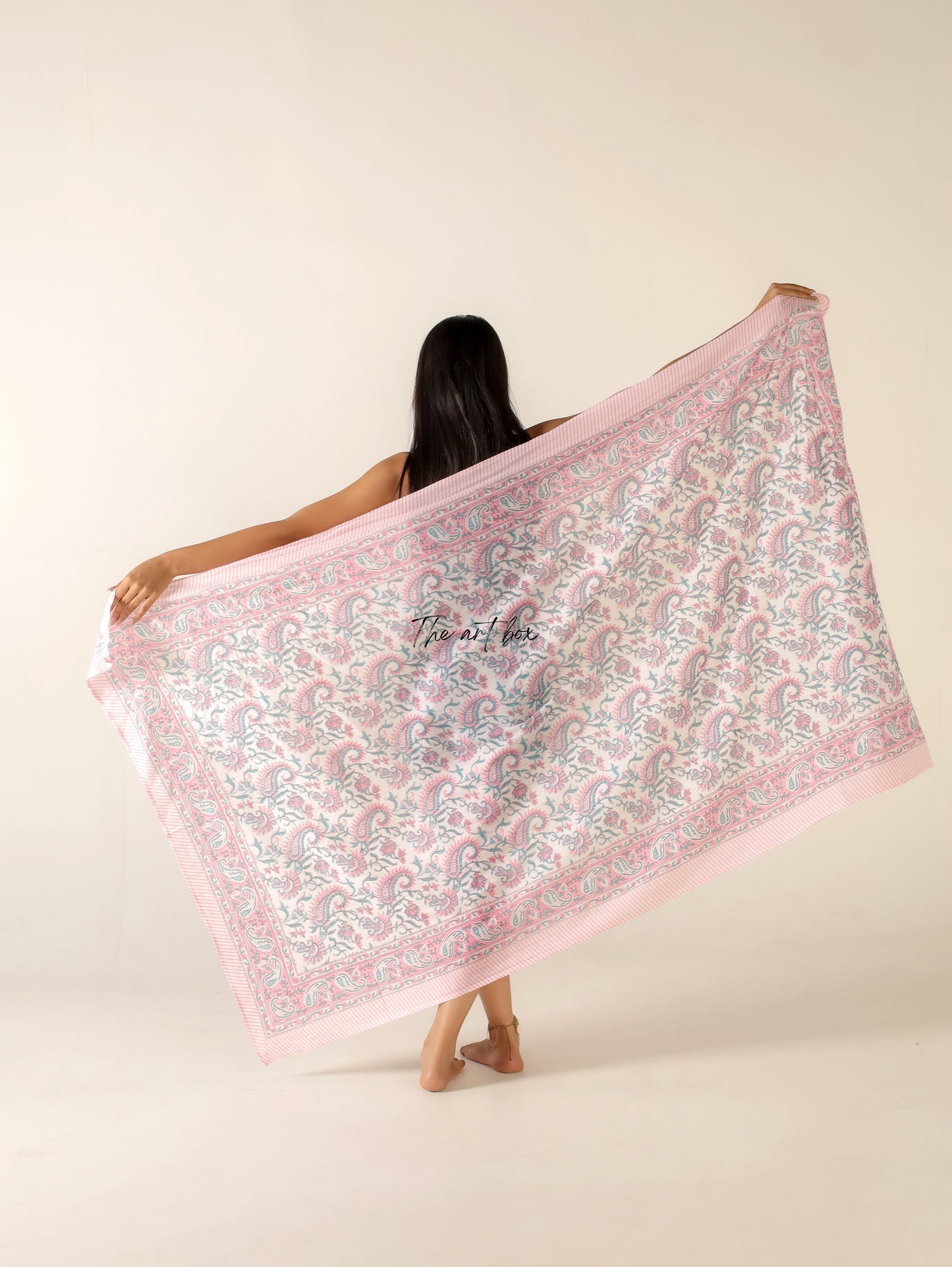 Floral Fantasy Cotton Sarong Pareo for Beachside Elegance