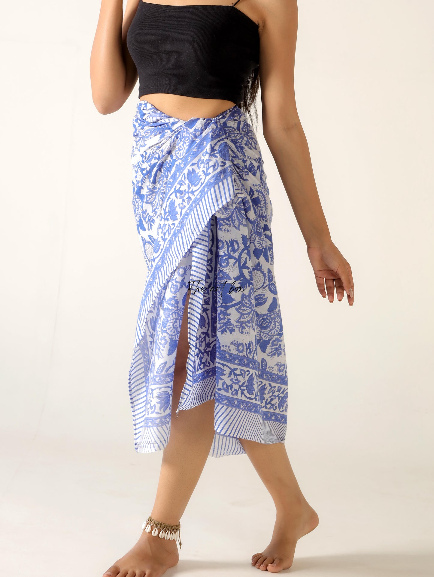 Island Floral Cotton Sarong Pareo for Tropical Vibes