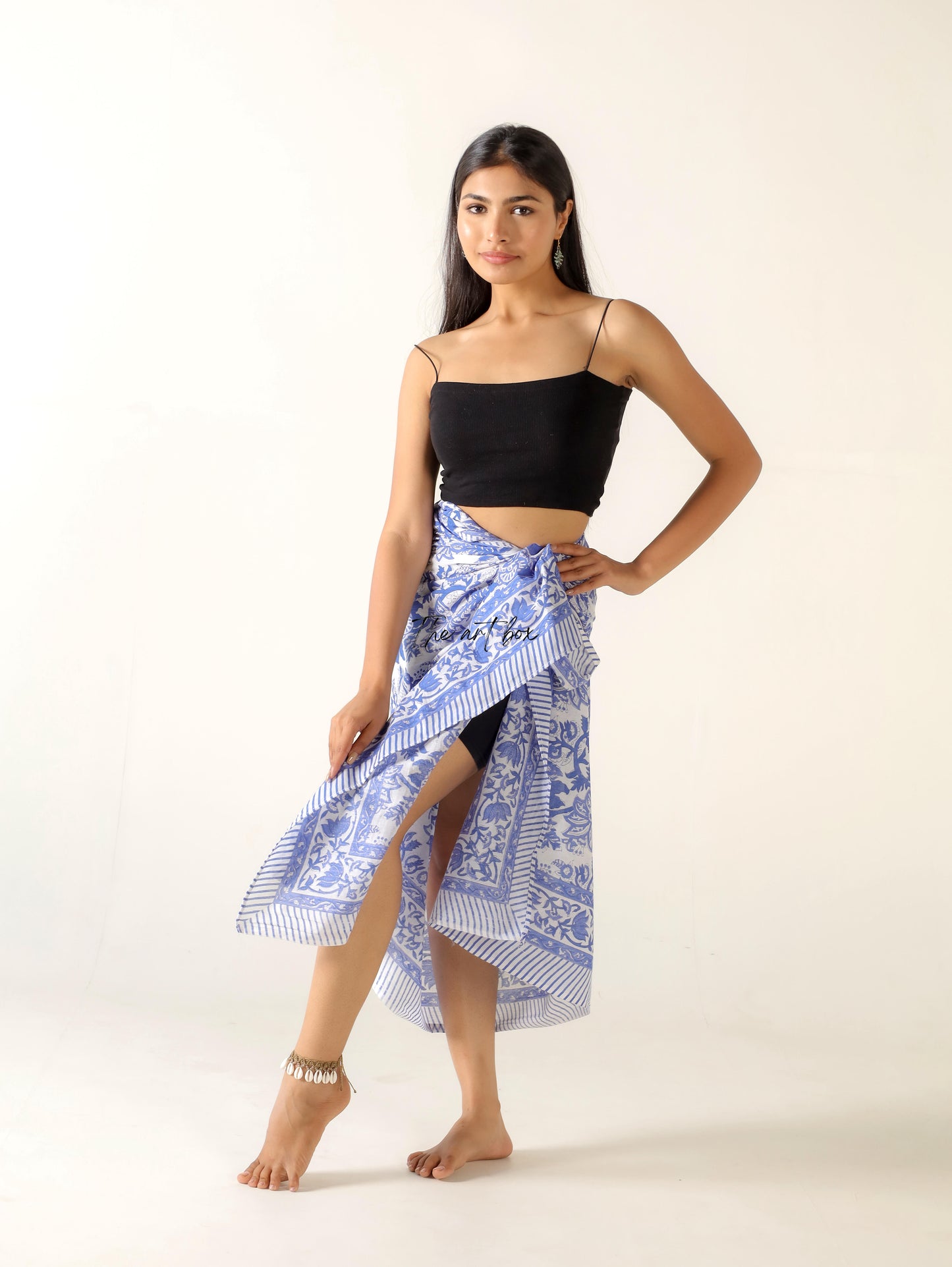 Island Floral Cotton Sarong Pareo for Tropical Vibes