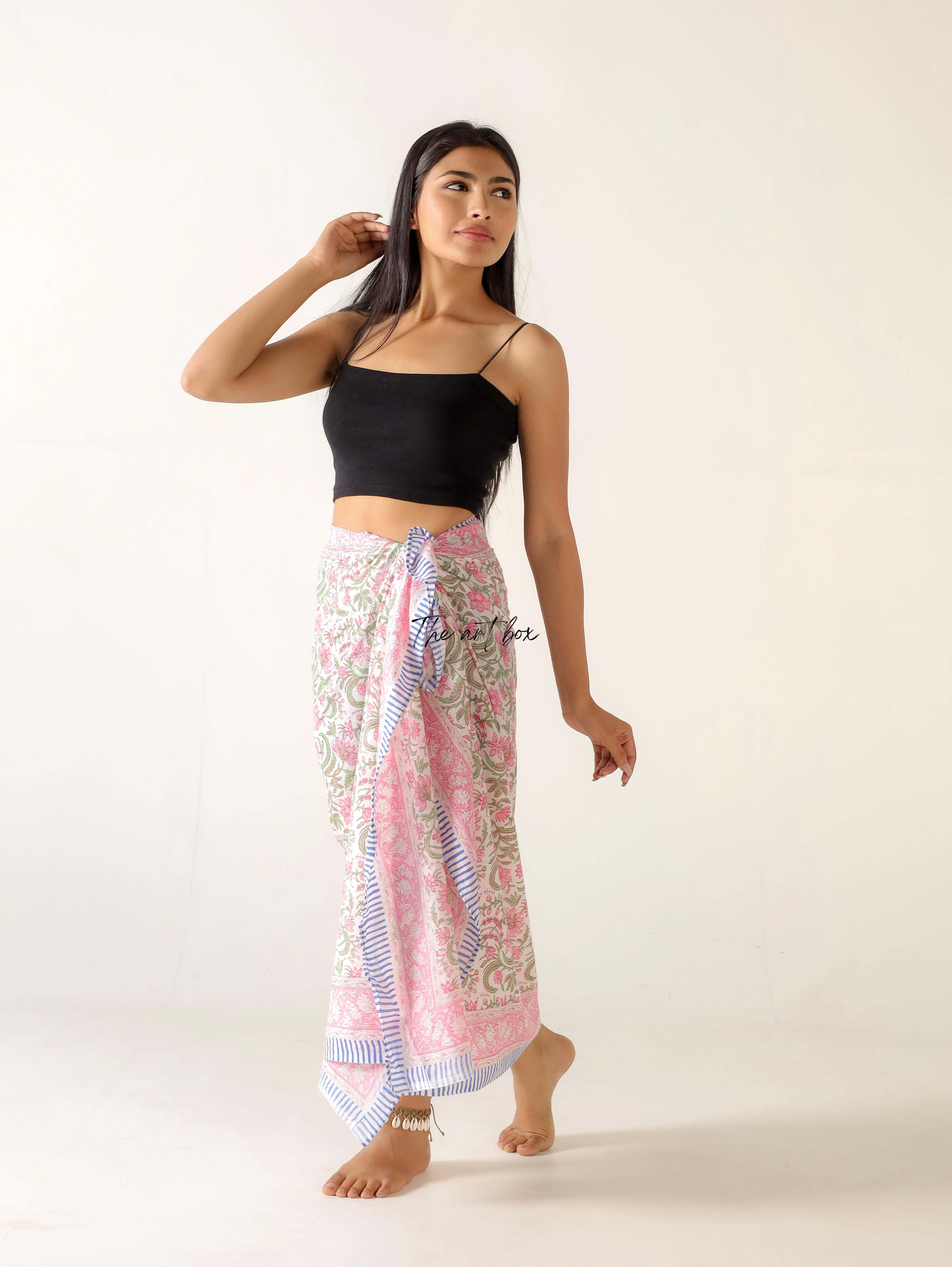 Island Escape Cotton Floral Sarong Pareo