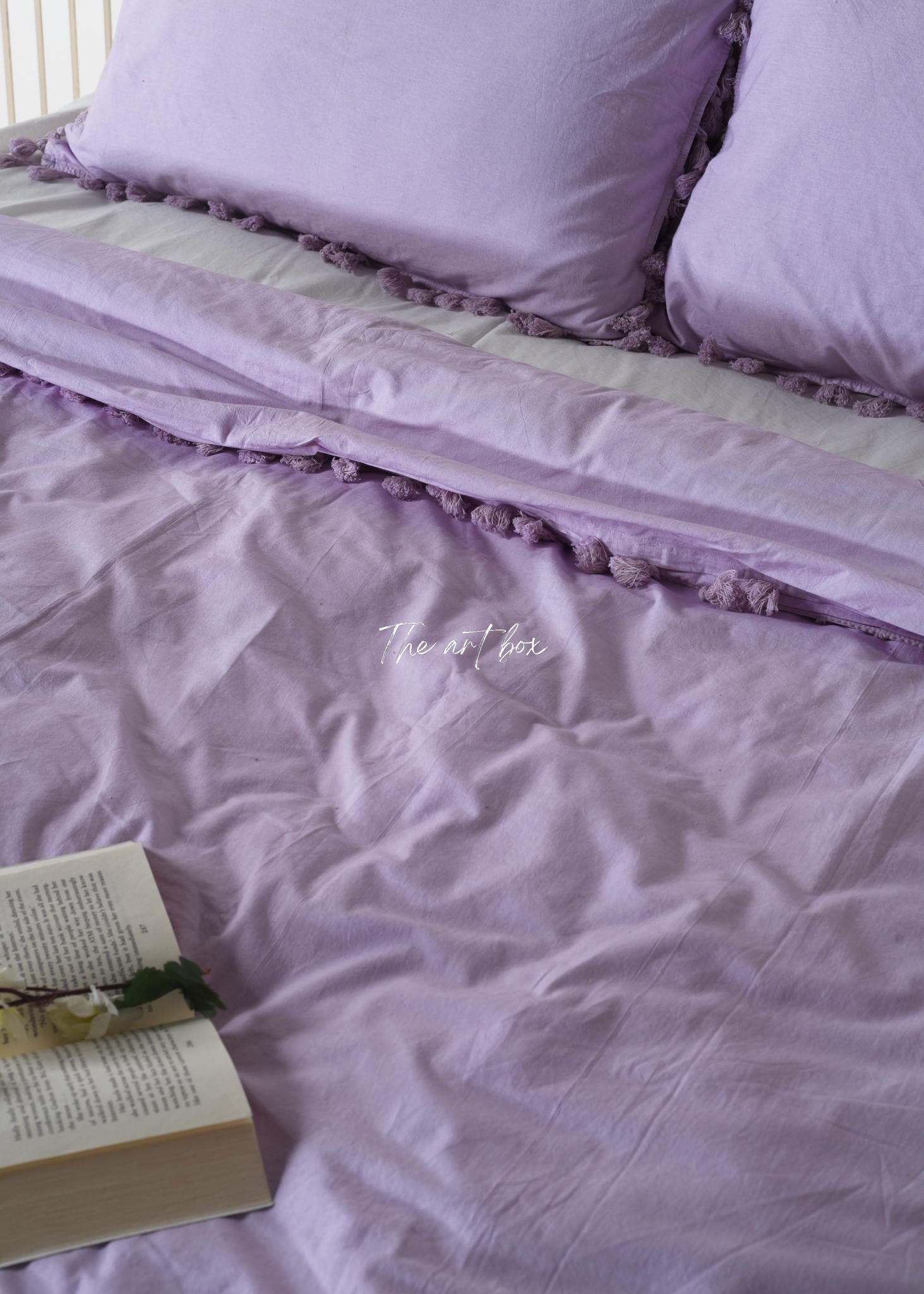 Lavender Linen Duvet Cover and Pillow Set