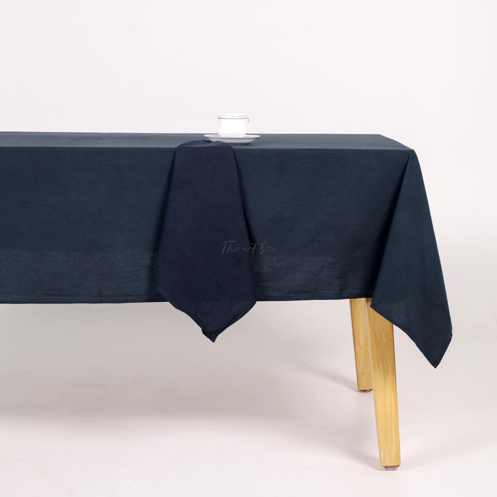 Black Cotton Tablecloth