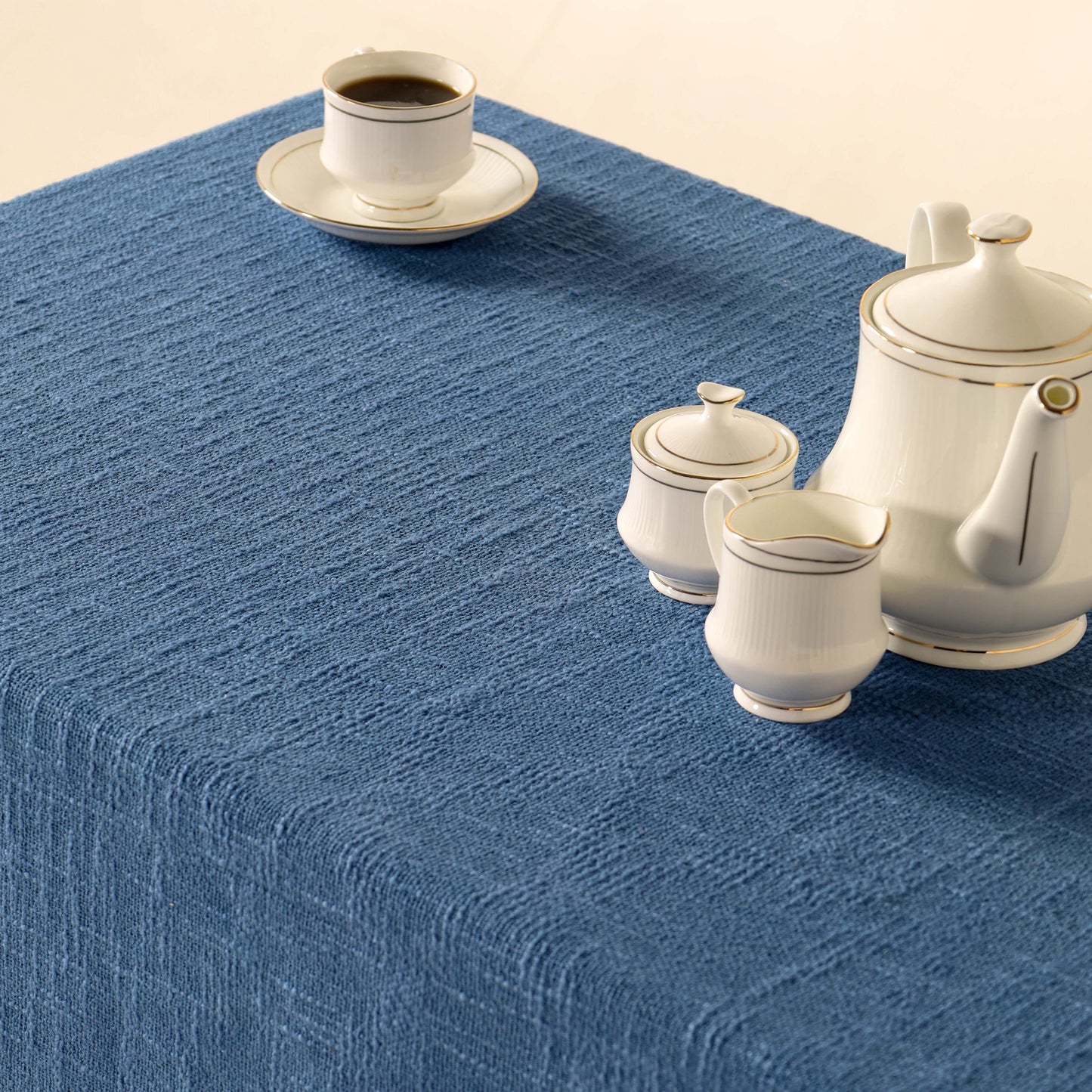 Blue Cotton Tablecloth