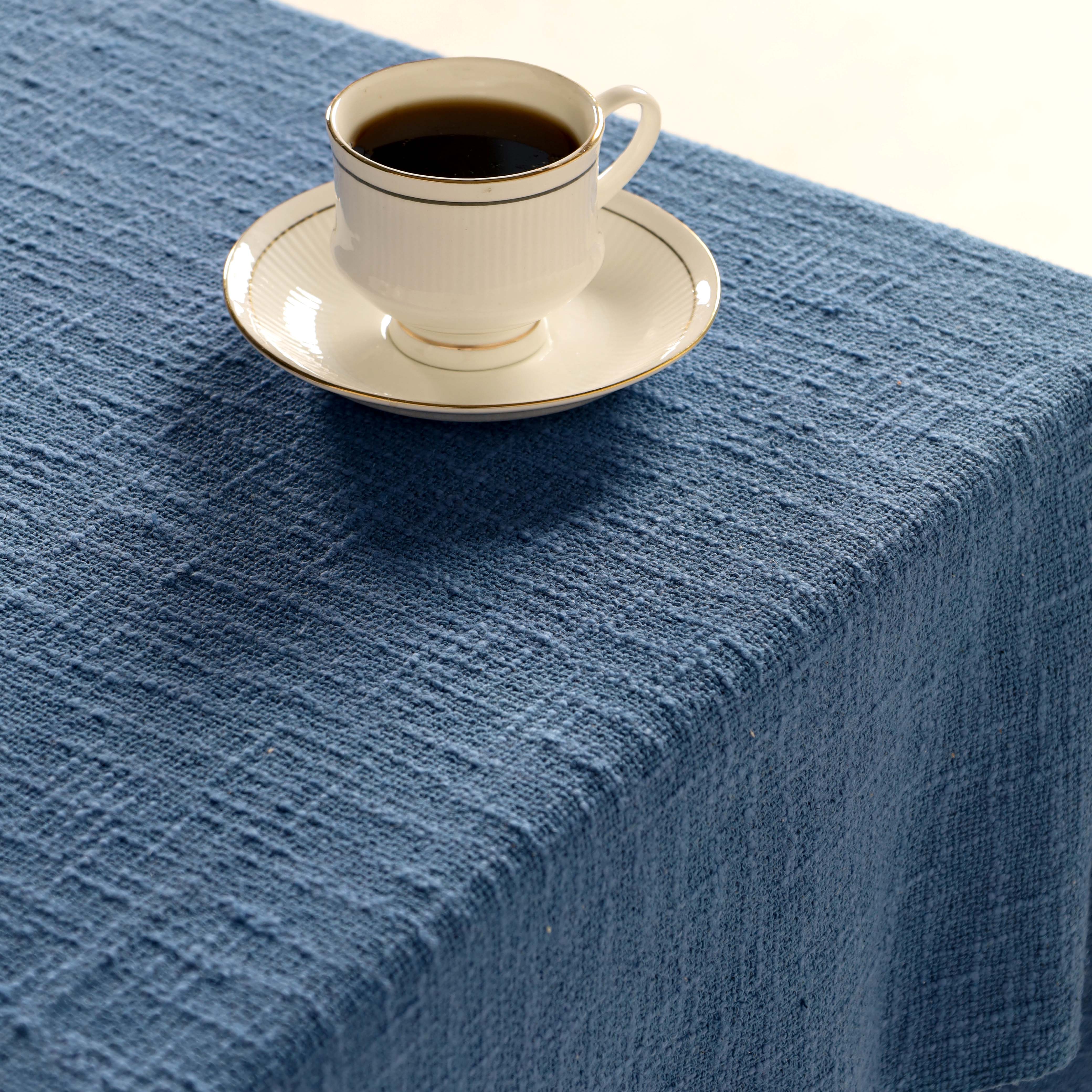 Blue Cotton Tablecloth