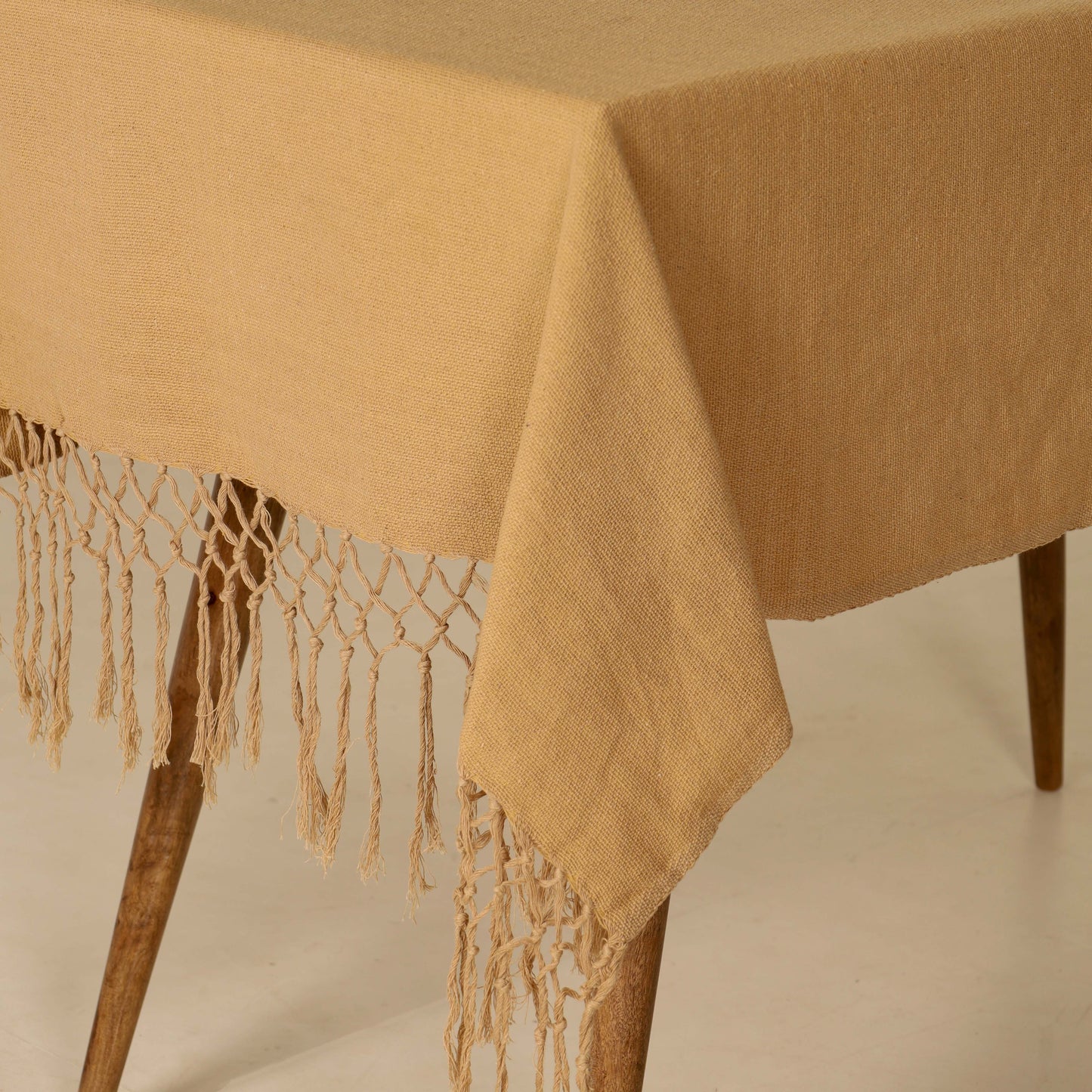 Brown Cotton Tablecloth