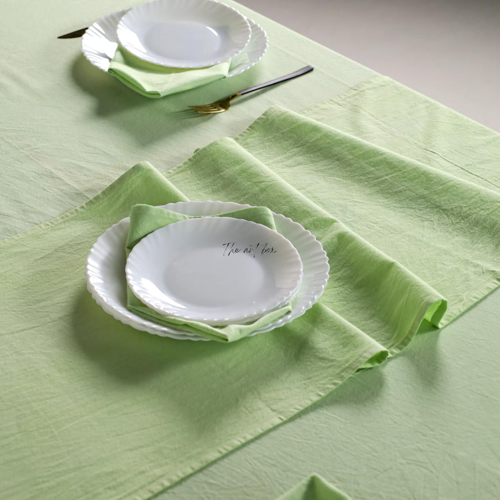 Lime Cotton Tablecloth