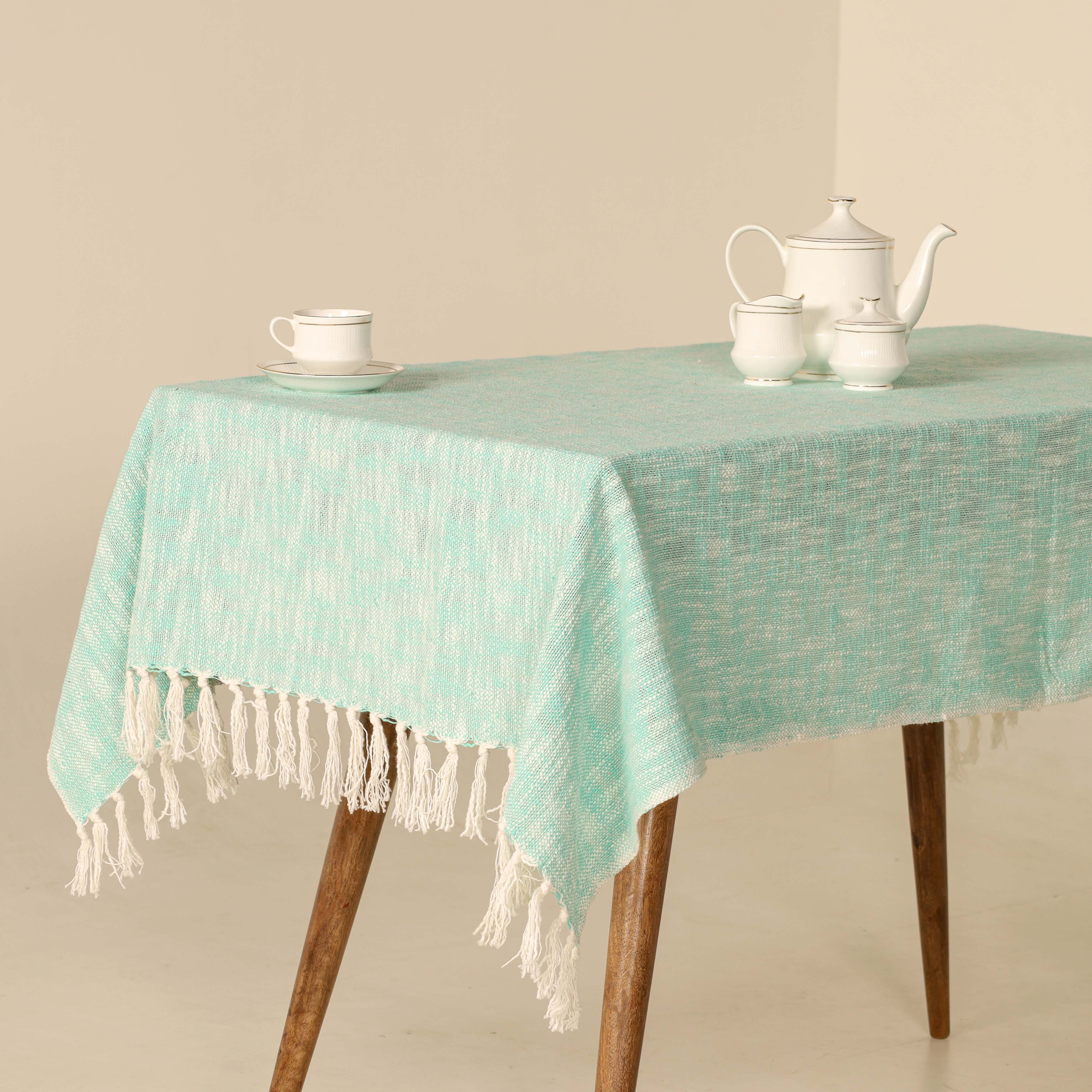 Mint Cotton Tablecloth