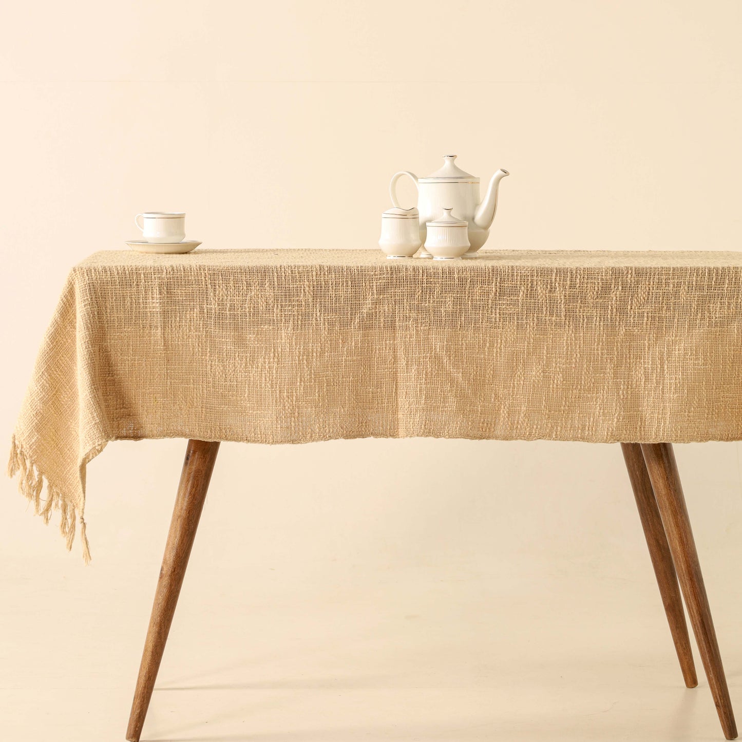 Oatmeal Cotton Tablecloth