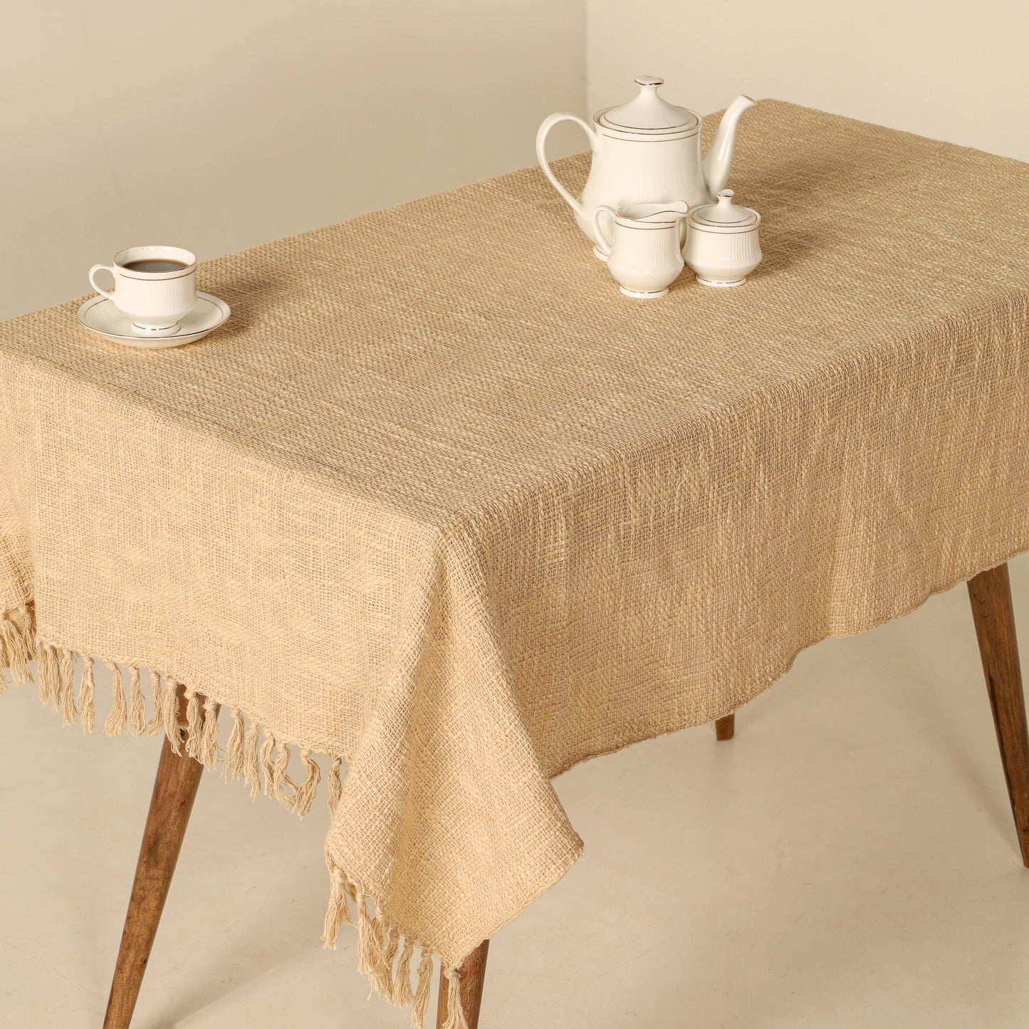 Oatmeal Cotton Tablecloth