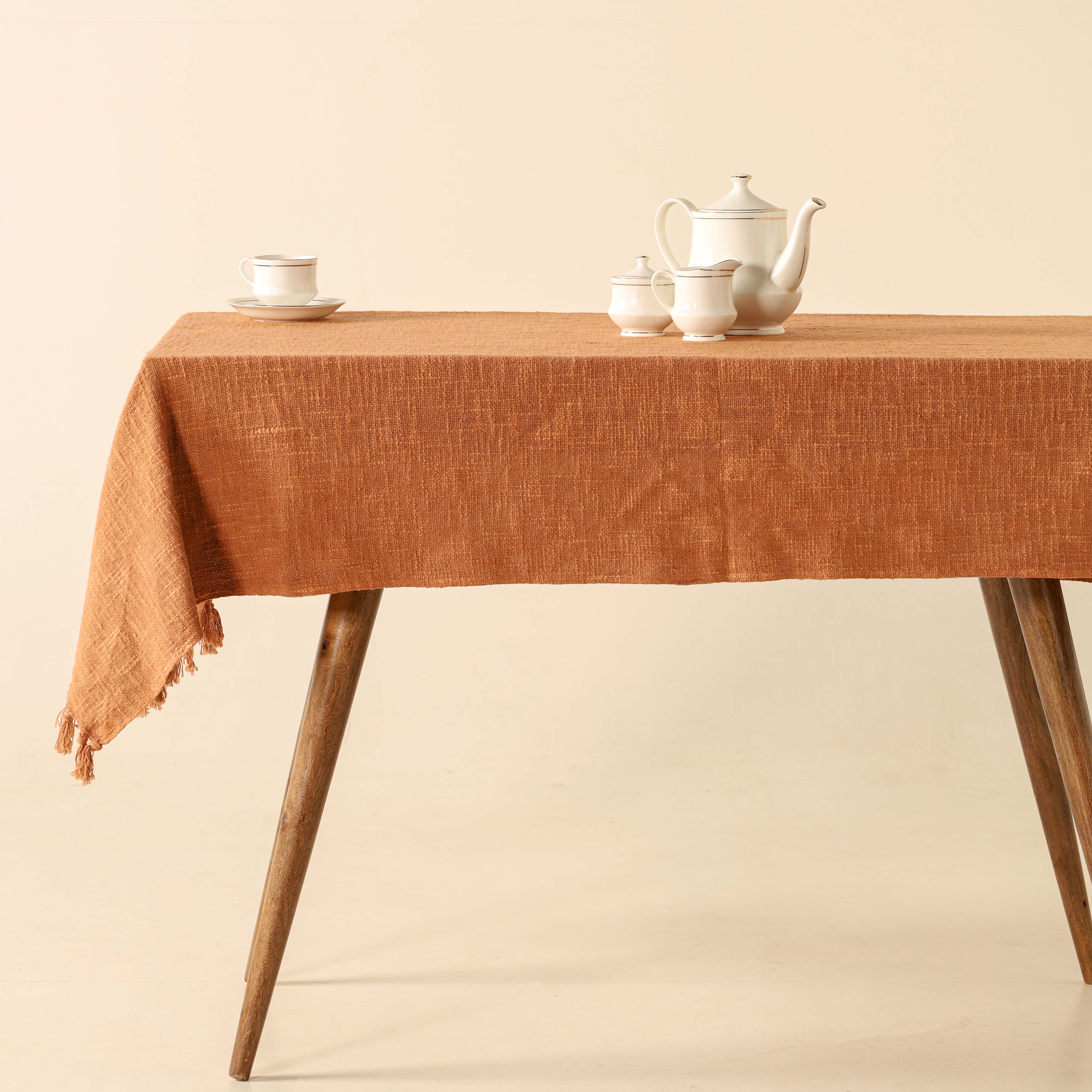 Rust Cotton Tablecloth