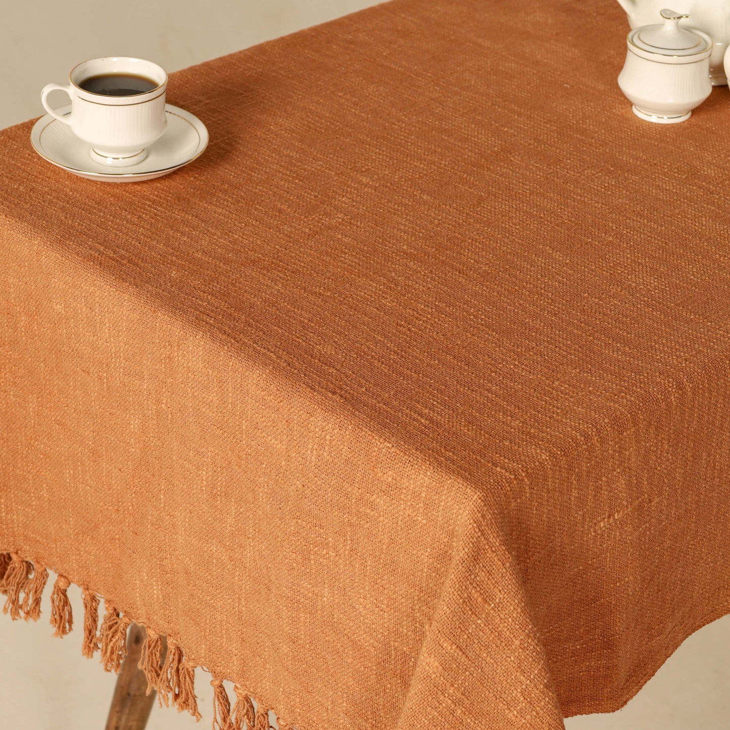 Rust Cotton Tablecloth