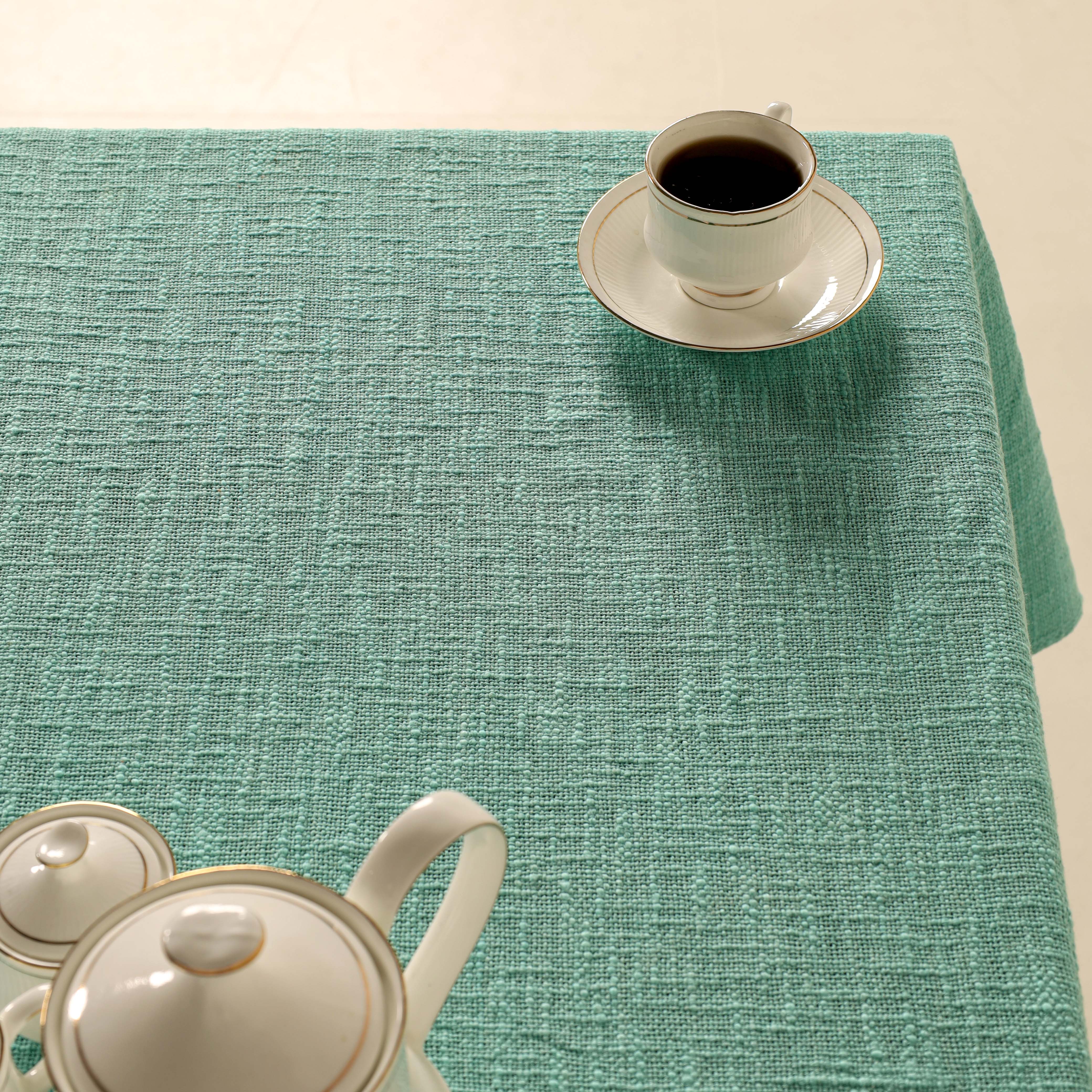 Sea Blue Cotton Tablecloth