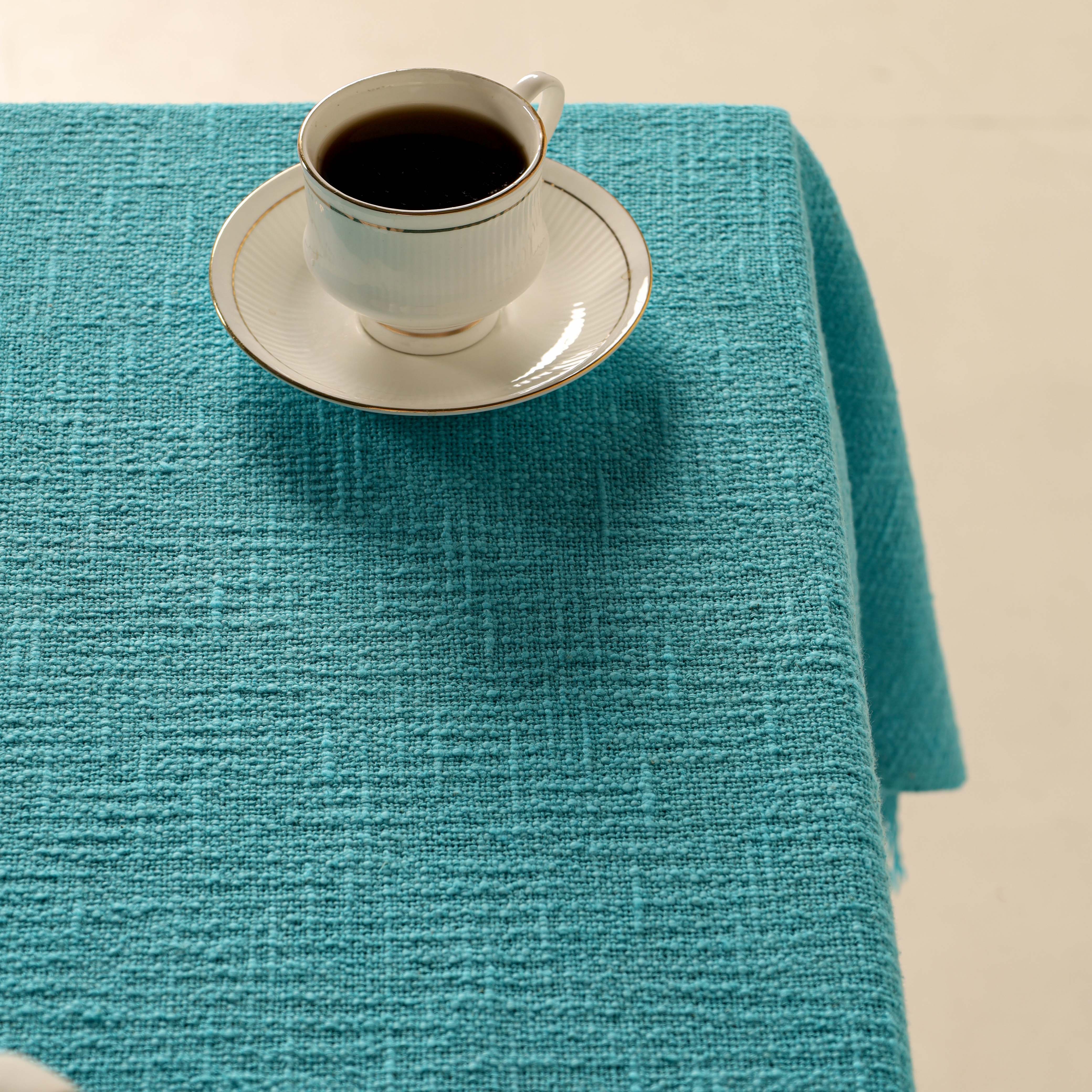 Sky Blue Cotton Tablecloth