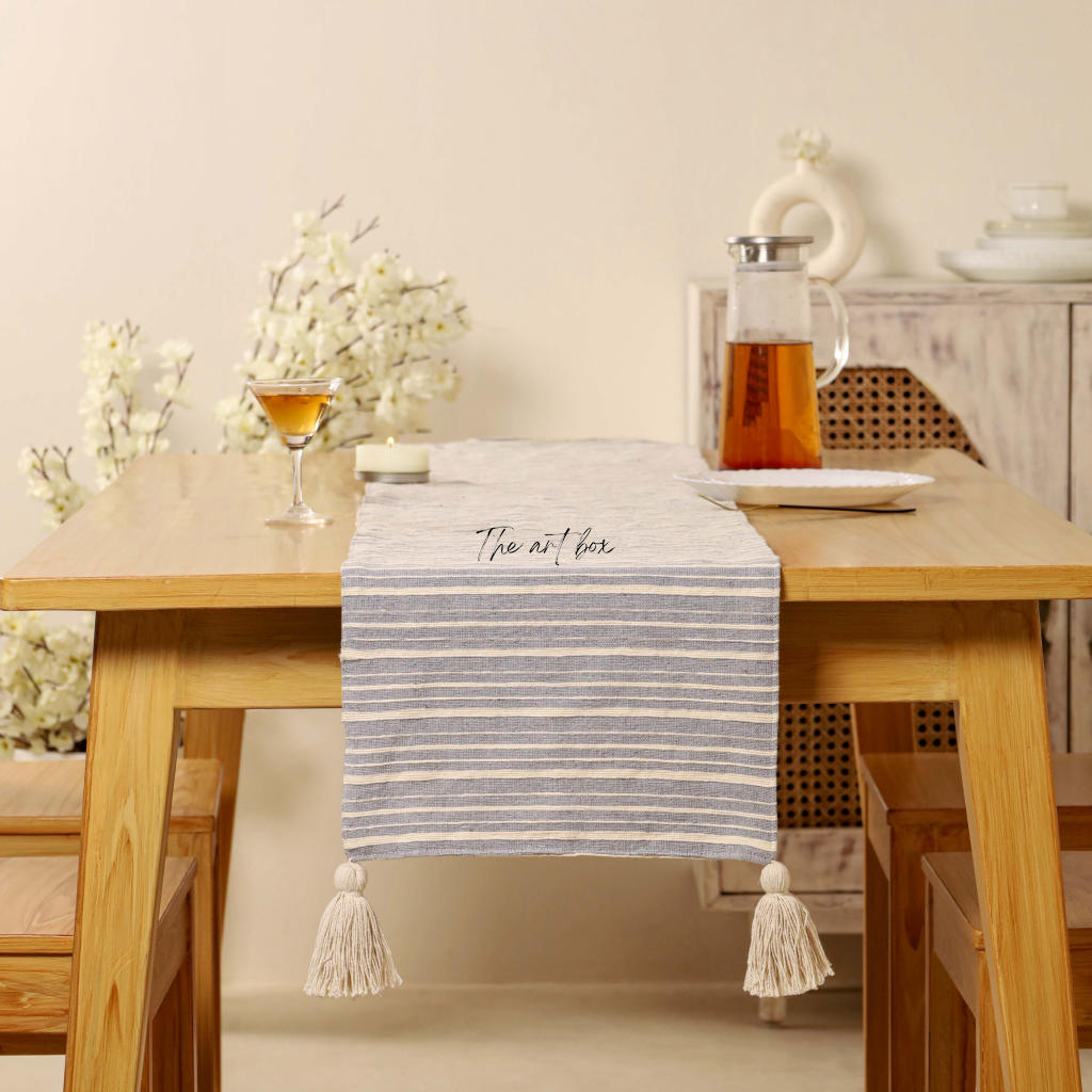 Striped Cotton Table Runner