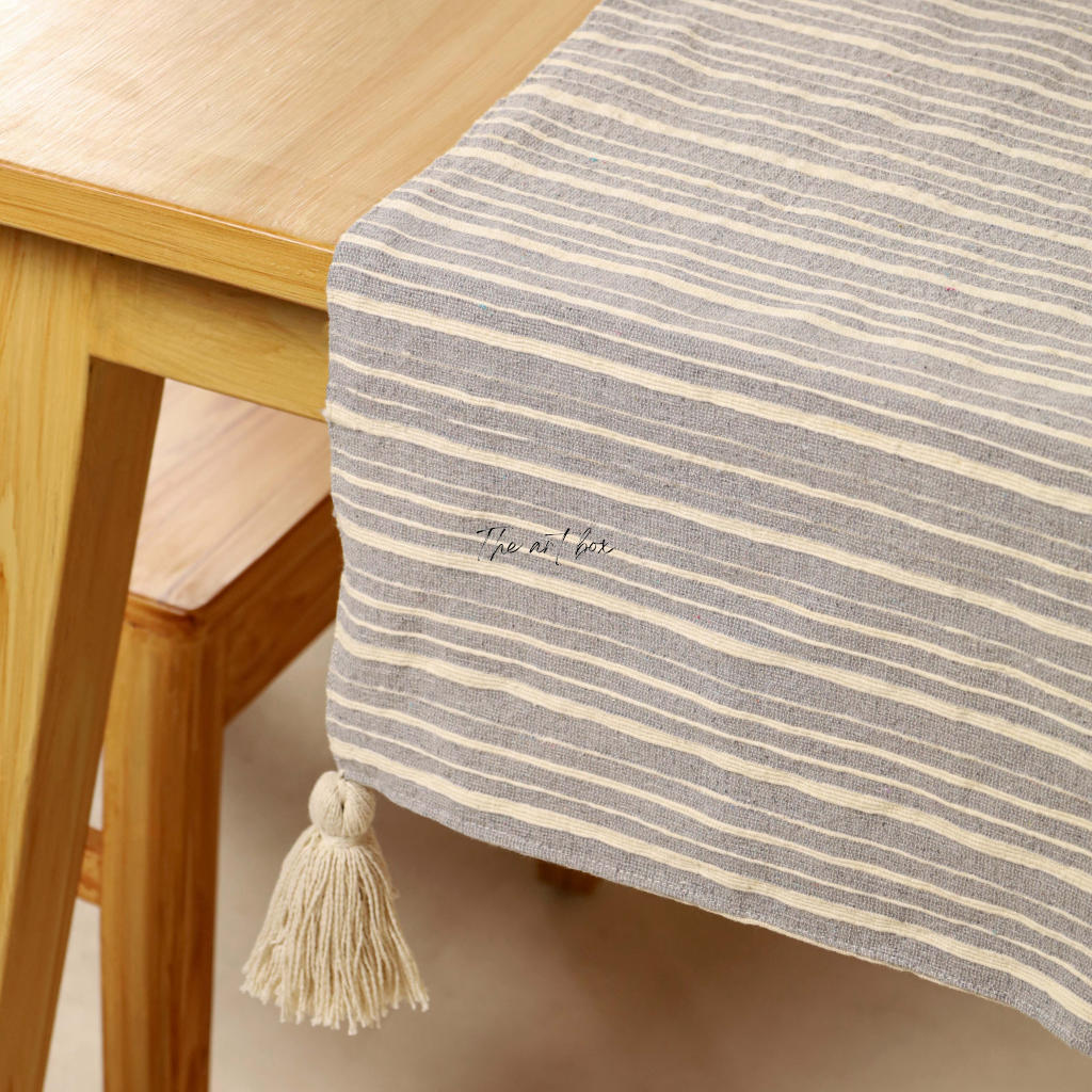 Striped Cotton Table Runner