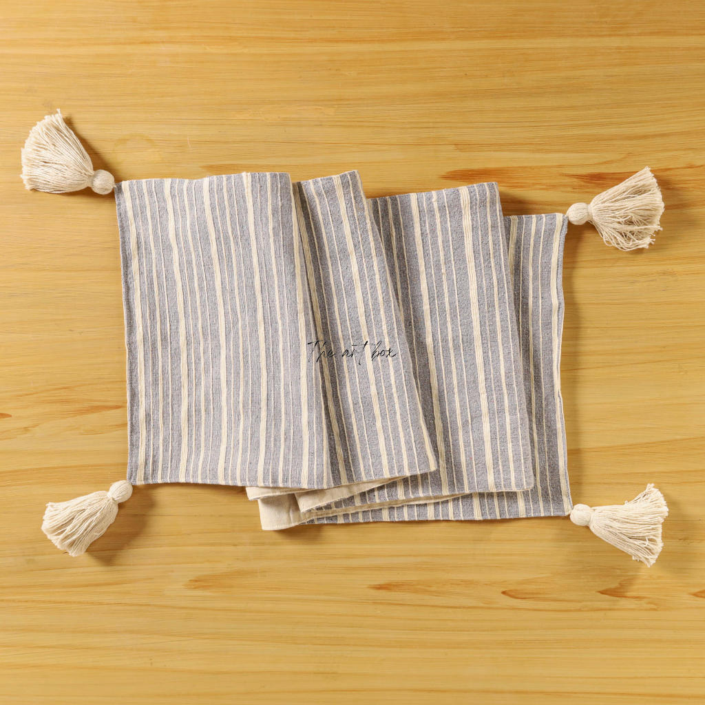 Striped Cotton Table Runner