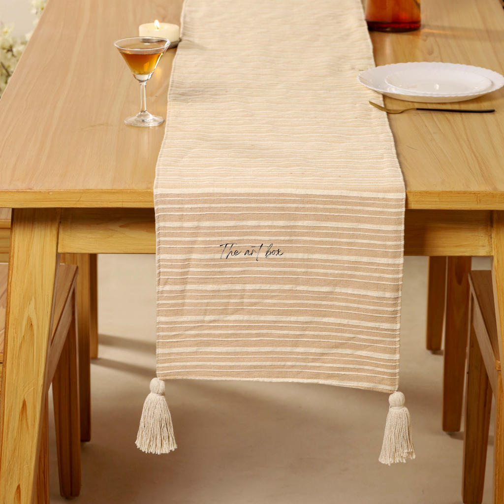 Striped Cotton Table Runner