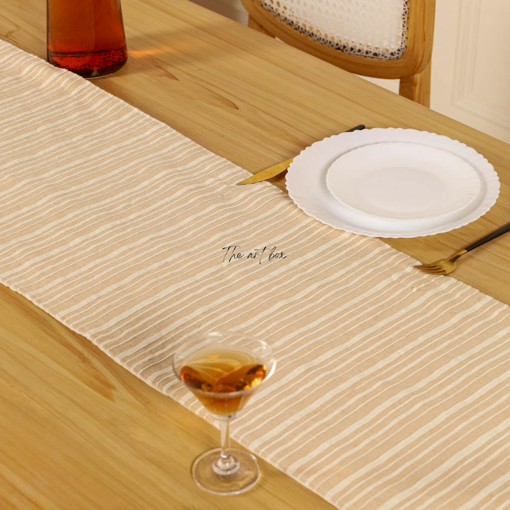 Striped Cotton Table Runner