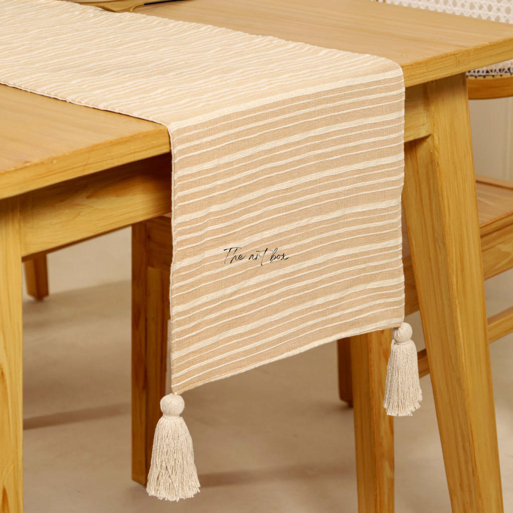 Striped Cotton Table Runner