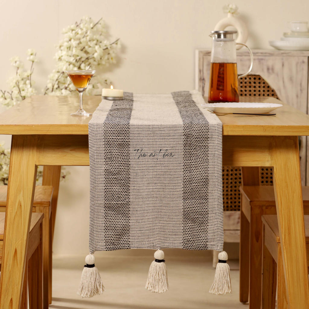 Striped Cotton Table Runner