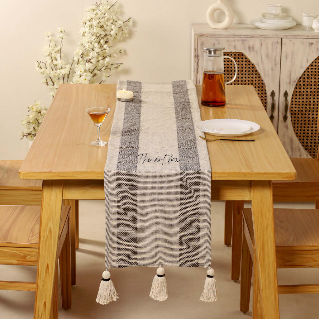 Striped Cotton Table Runner