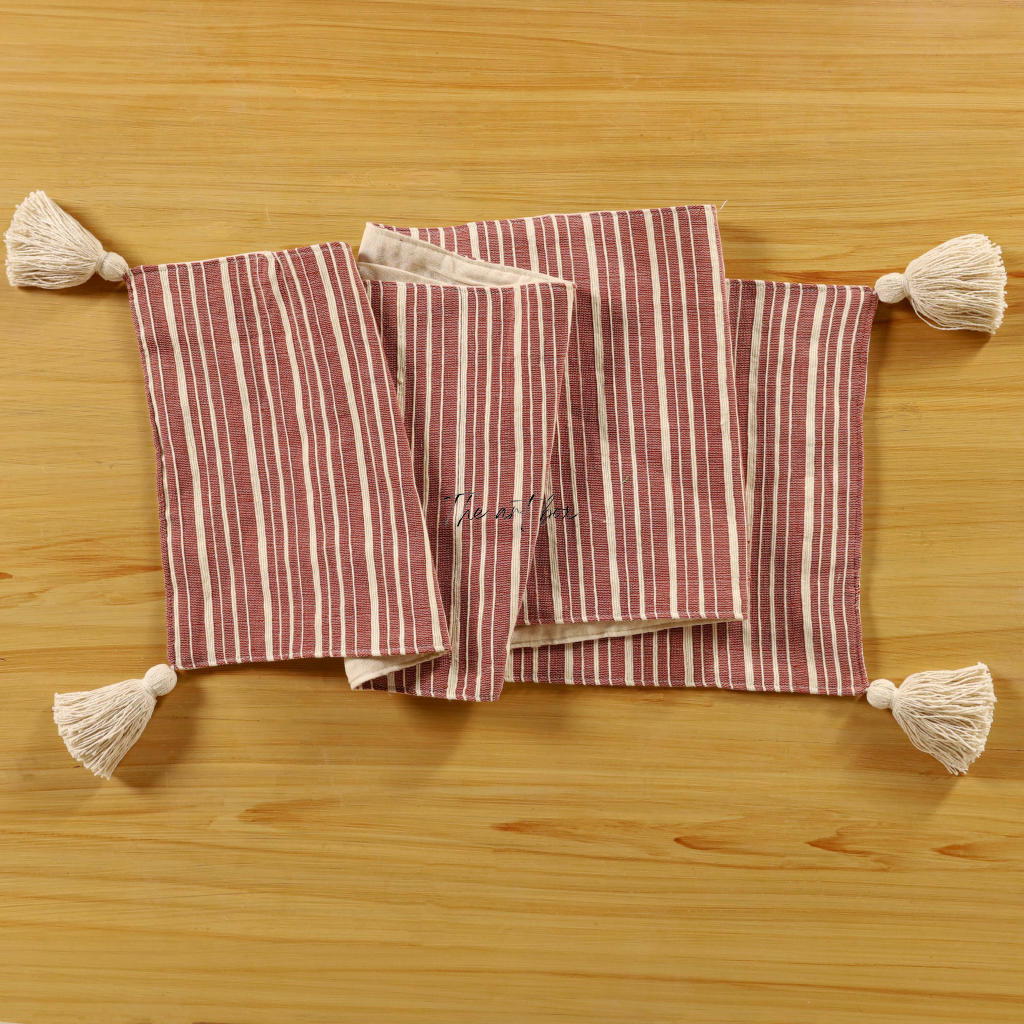 Striped Cotton Table Runner