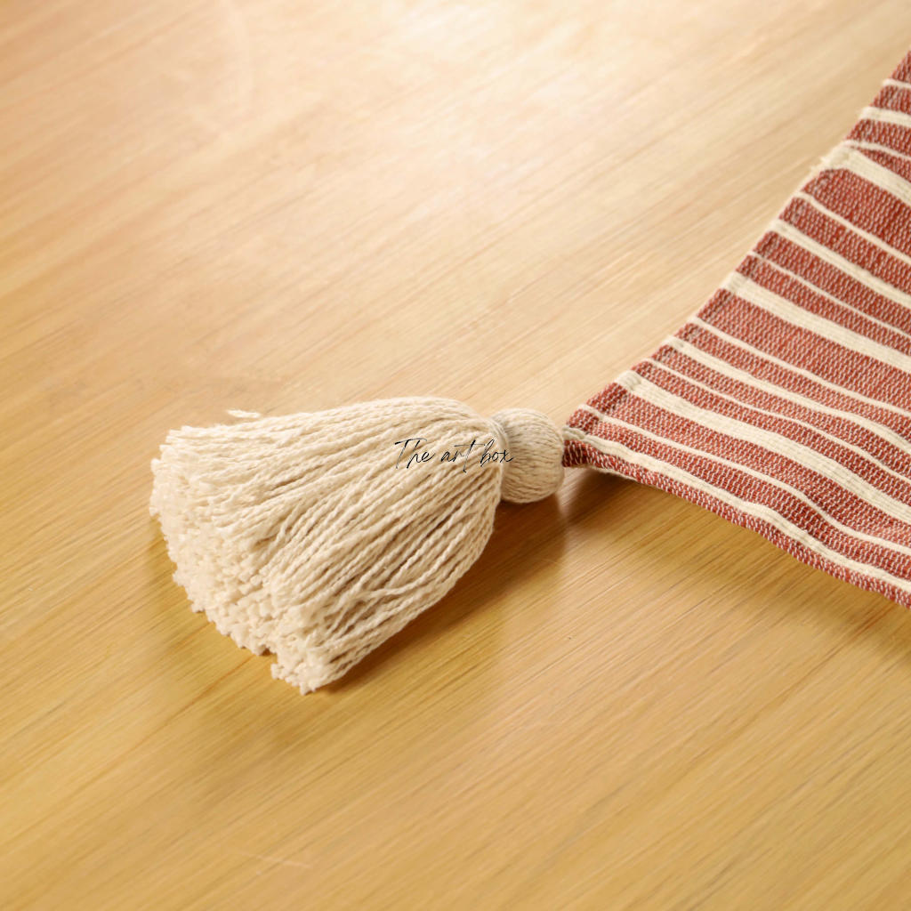 Striped Cotton Table Runner