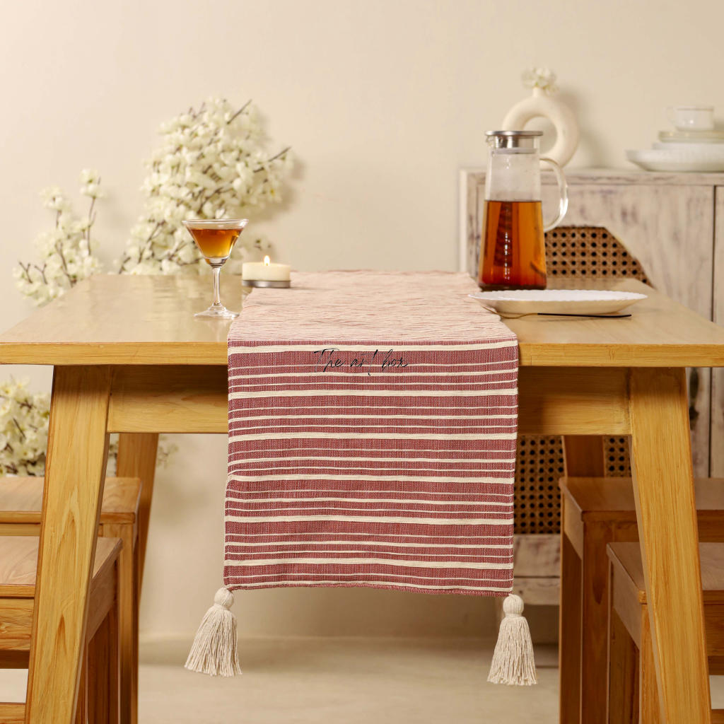 Striped Cotton Table Runner