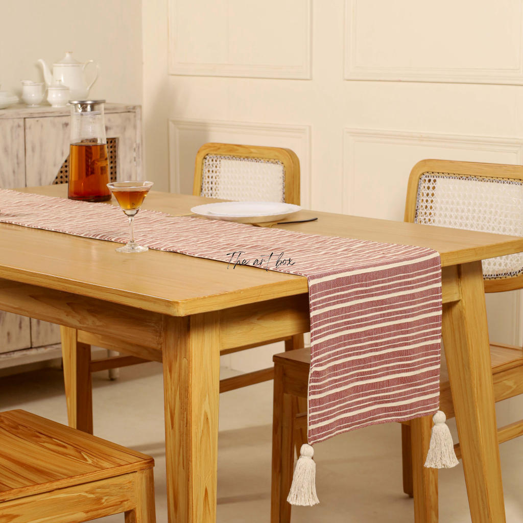 Striped Cotton Table Runner